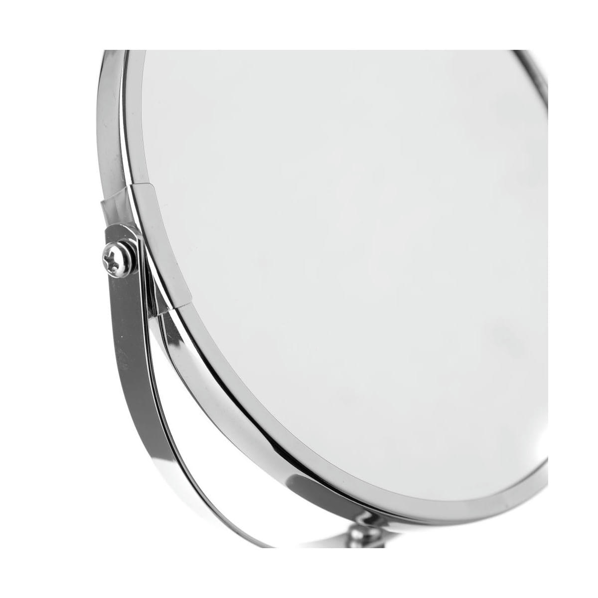 - Miroir grossissant (x2) double face en métal argenté