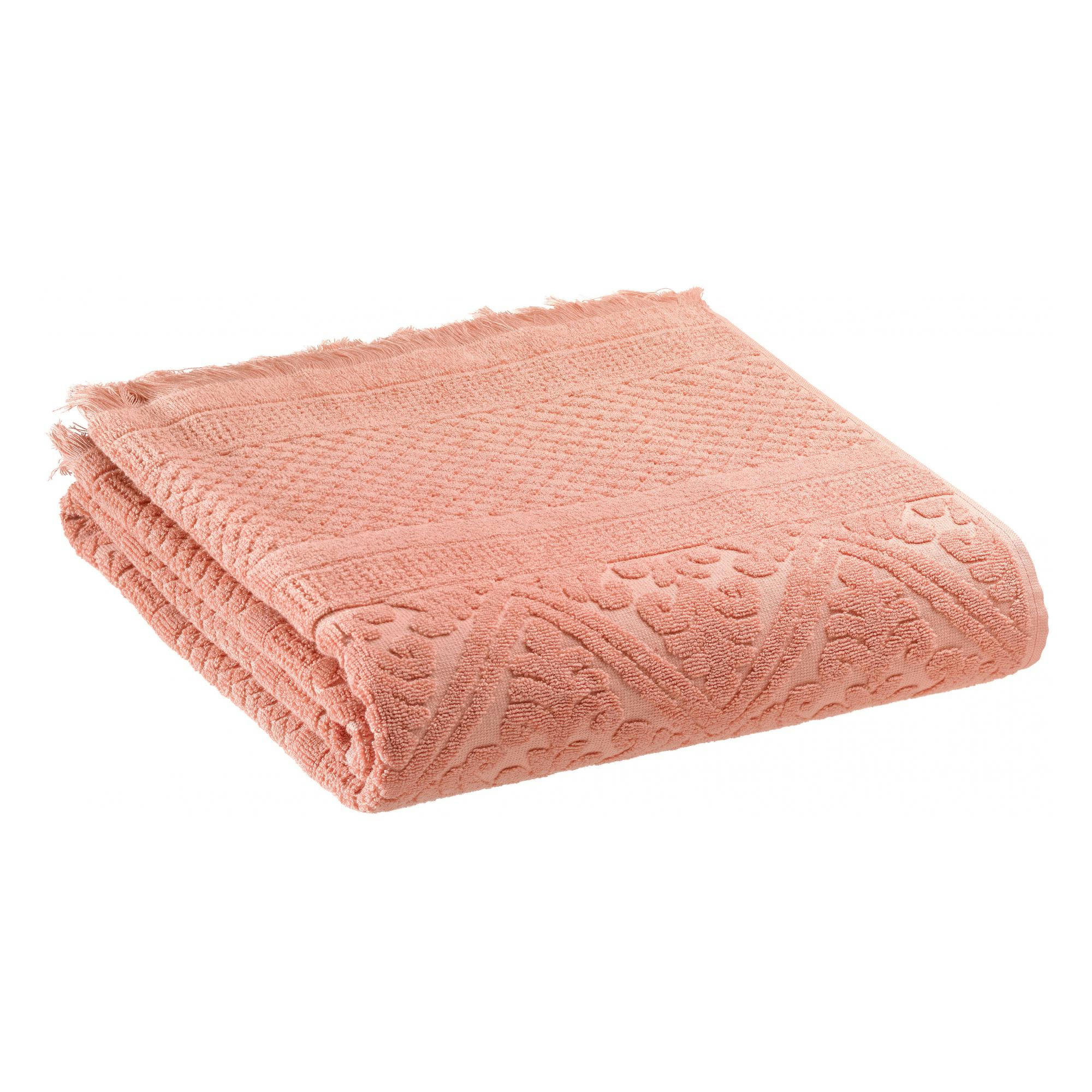 ZOE - Drap de douche uni  en coton argile 70 x 140