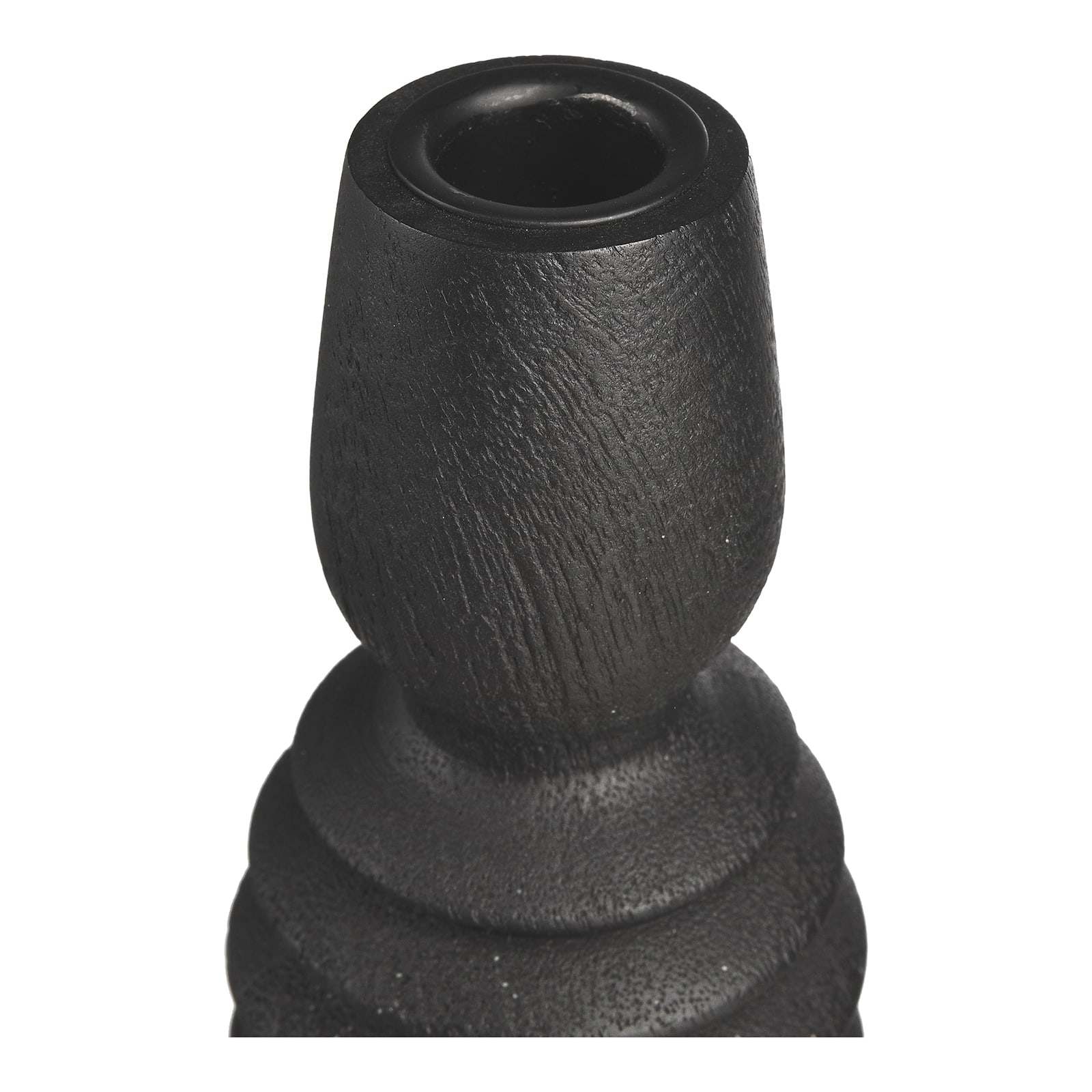 Stabkerzenhalter Rill Schwarz, ⌀ 7 cm, H 280 mm