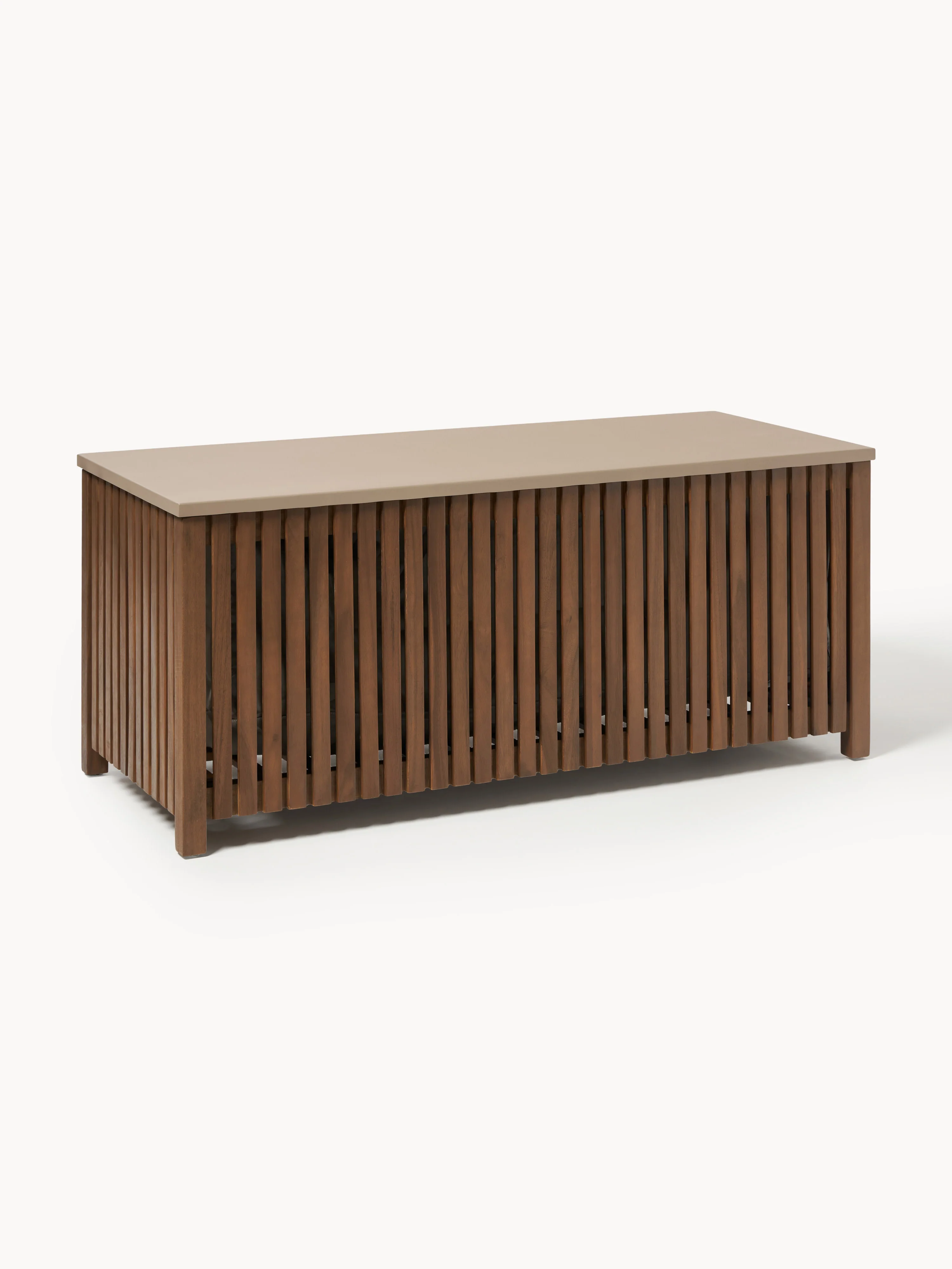 Garten-Aufbewahrungsbox Arkin aus Akazienholz mit Einsatz, B 129 cm