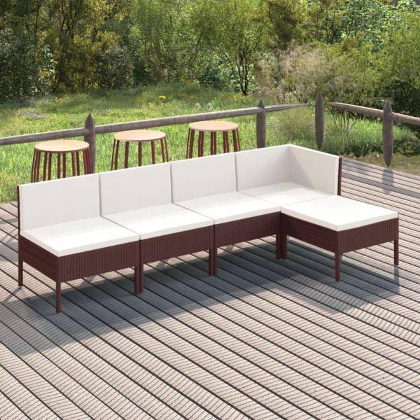Zestaw wypoczynkowy do ogrodu Brąz Technorattan hjørne   3x sofa