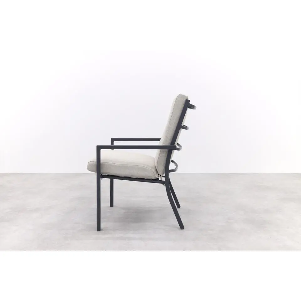 Garden Impressions Sergio dining tuinstoel Carbon black/Dessert