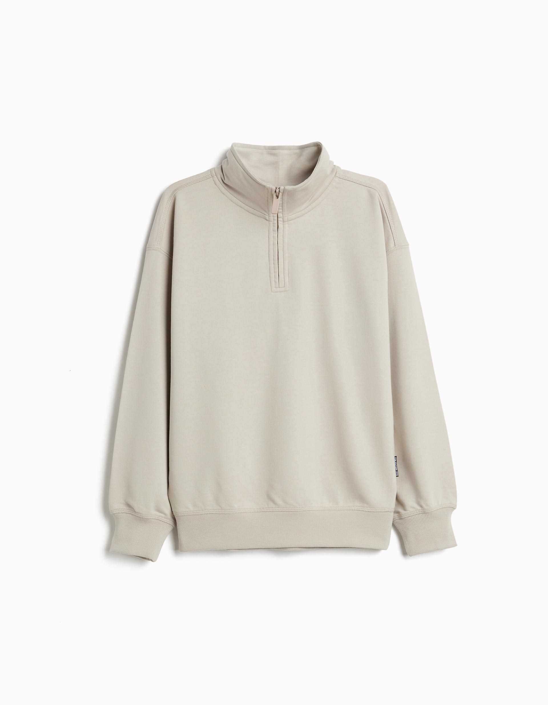 Sweatshirt com Fecho, Menino, Cinzento Claro