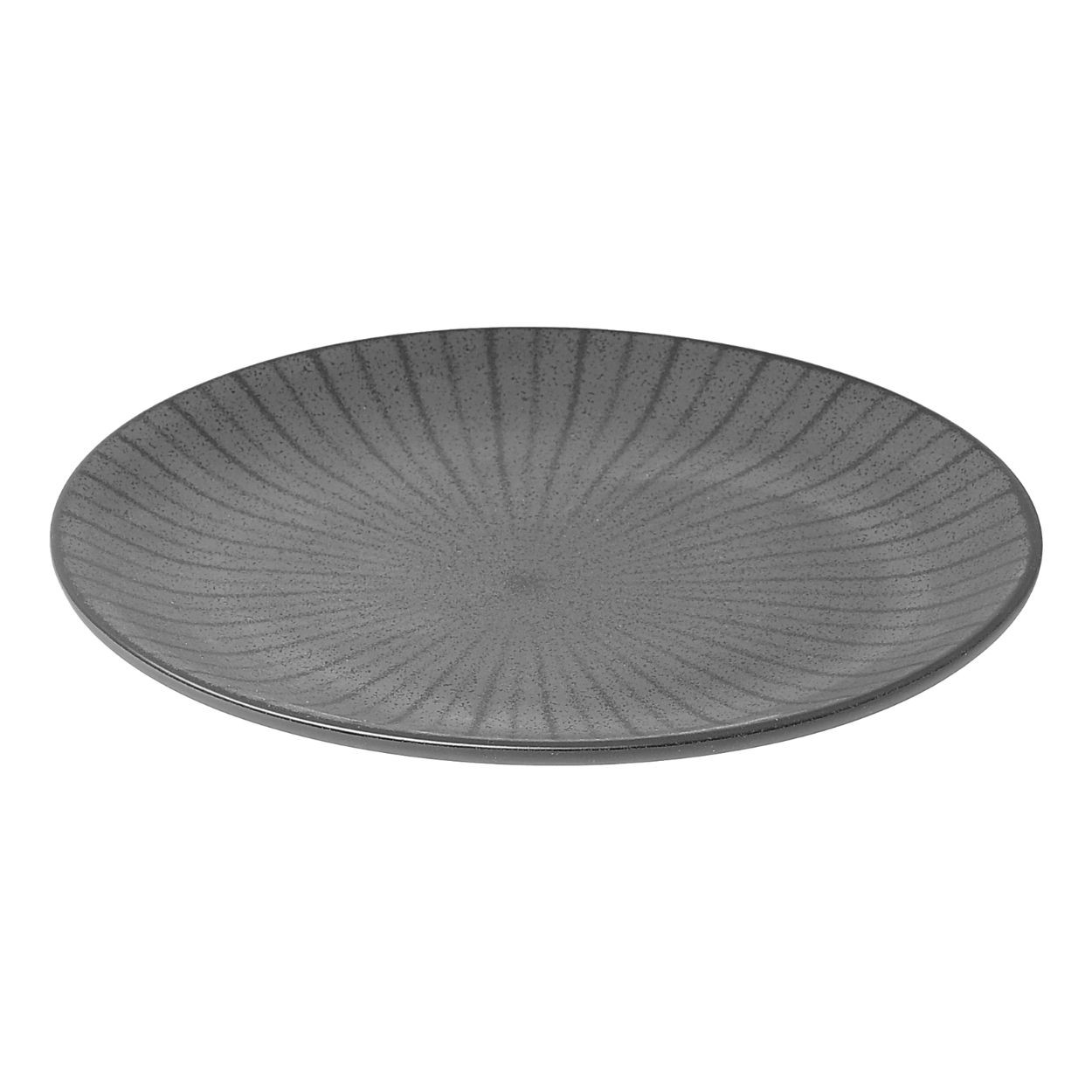 Talerz deserowy 21 cm Nordic porcelana szary mały okrągły