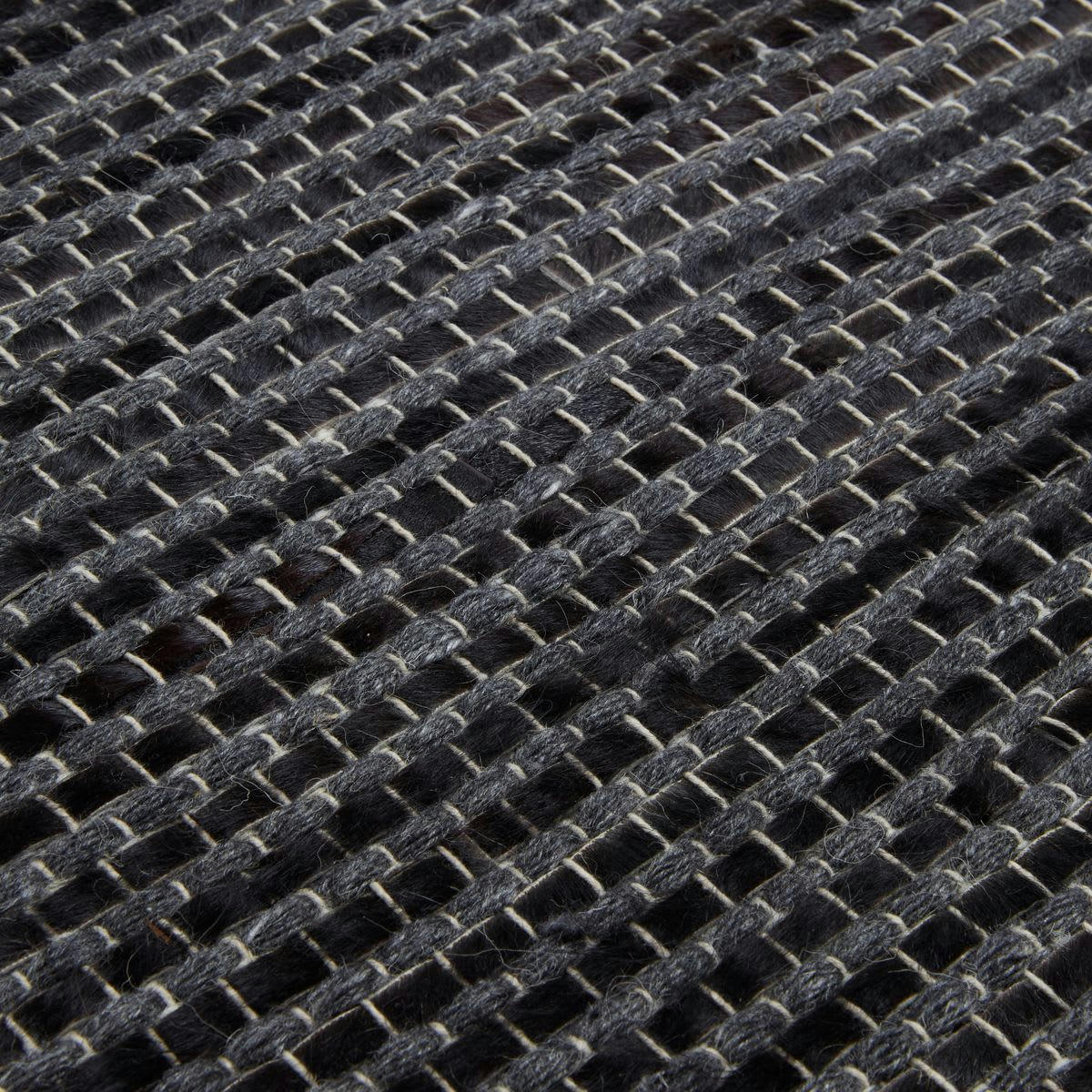 RAJA - Tapis 100% laine noir 240 x 170 cm