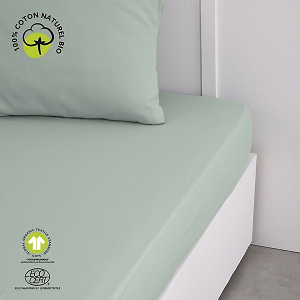 Drap housse 2 places - 100% coton BIO