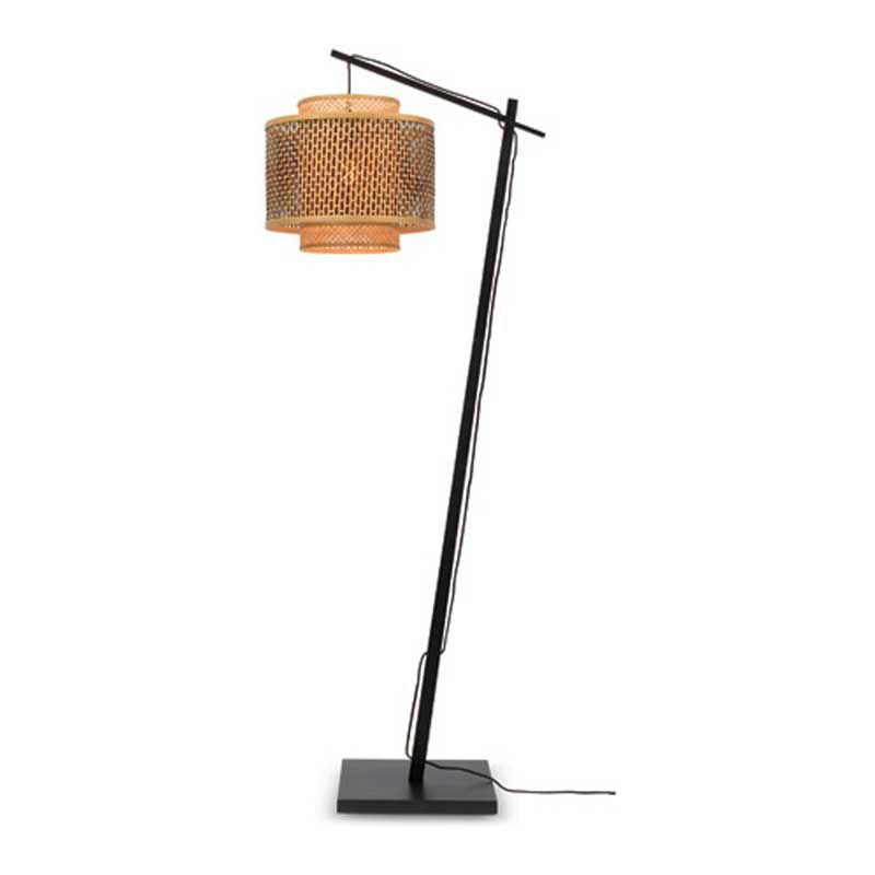 BHUTAN - Lampadaire bambou noir H176cm