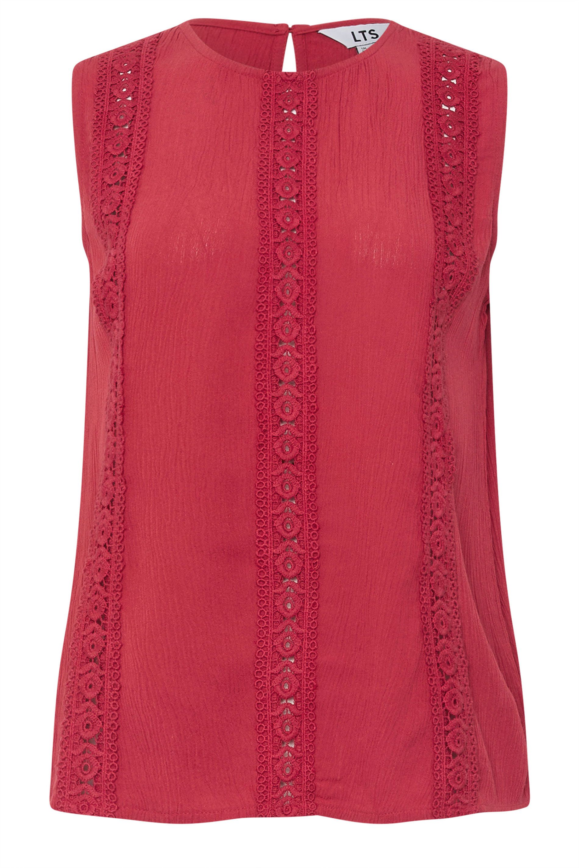 Long Tall Sally Tall Crochet Detail Top