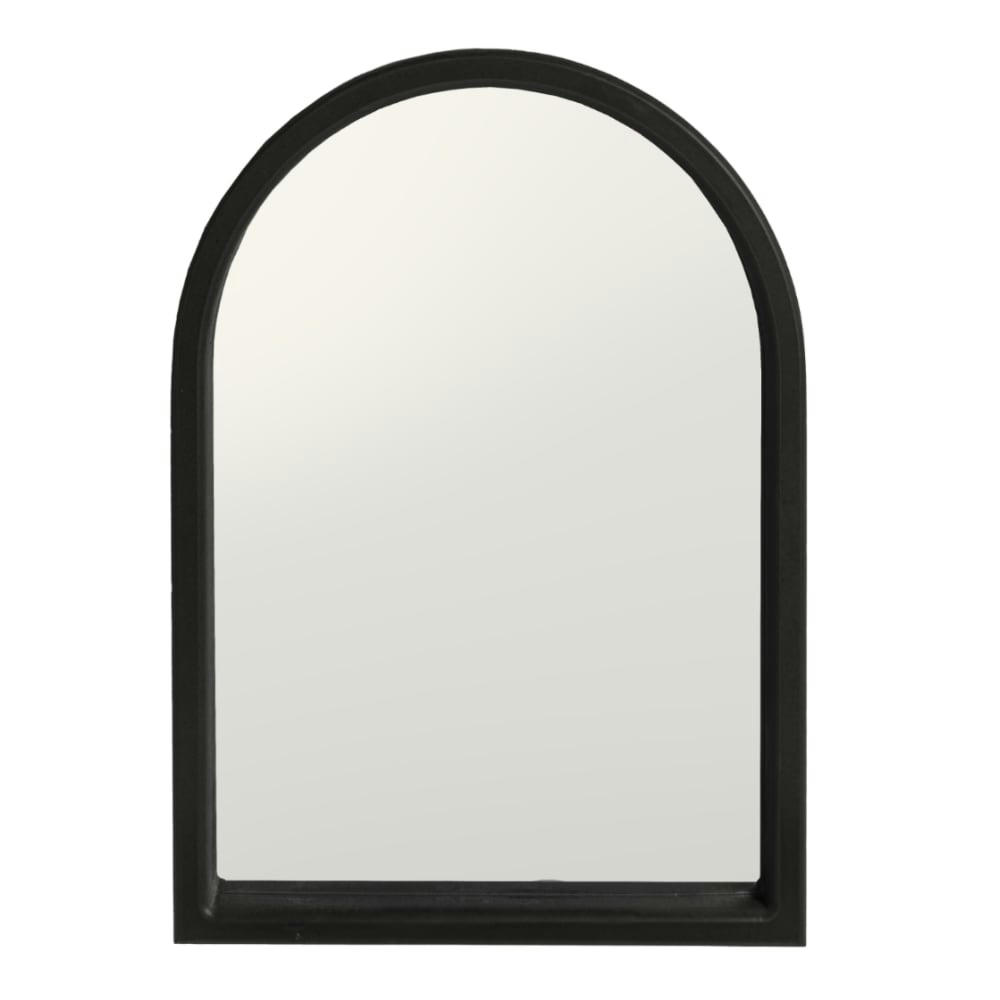KATIA - Miroir arqué fabriqué artisanalement en couleur noir