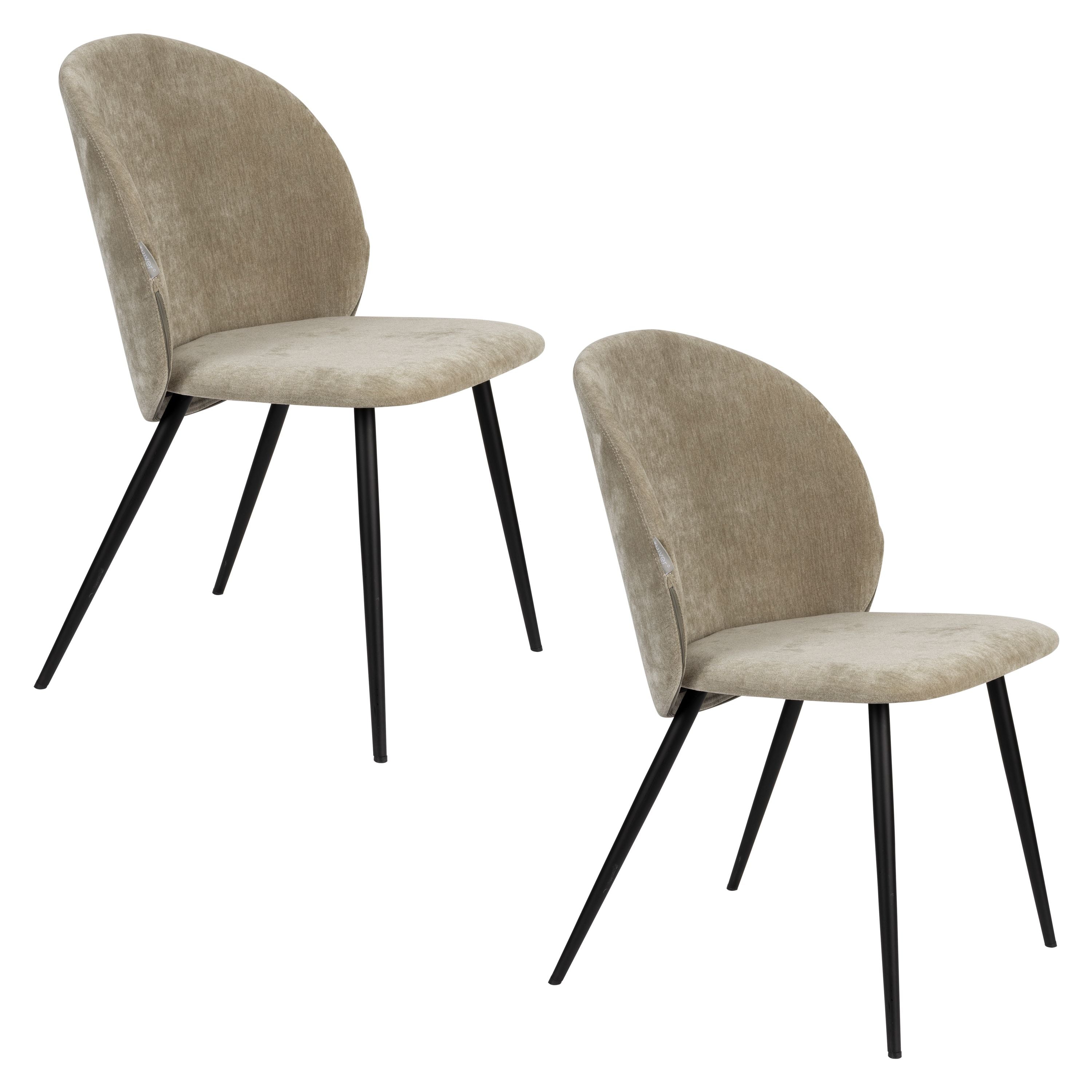 Zuiver Cozy Eetkamerstoelen Moss - Set van 2
