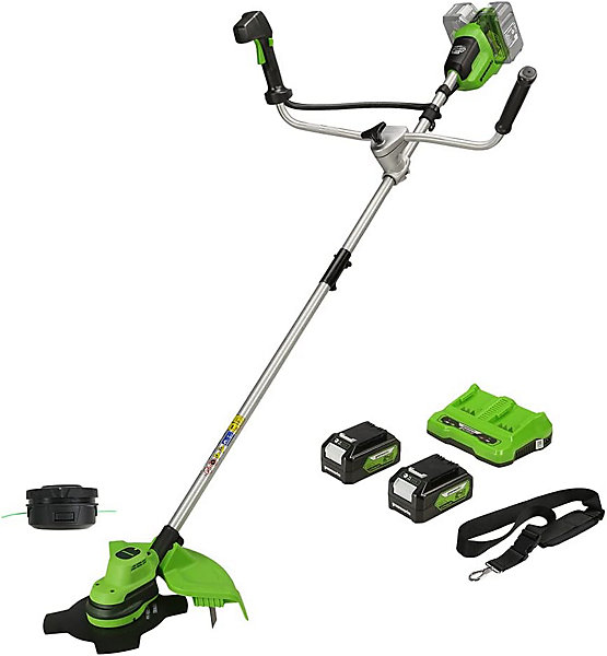 Coupe-bordure &Débroussailleuse avec 2 Batteries 4Ah et Chargeur, 38cm Fil 25cm