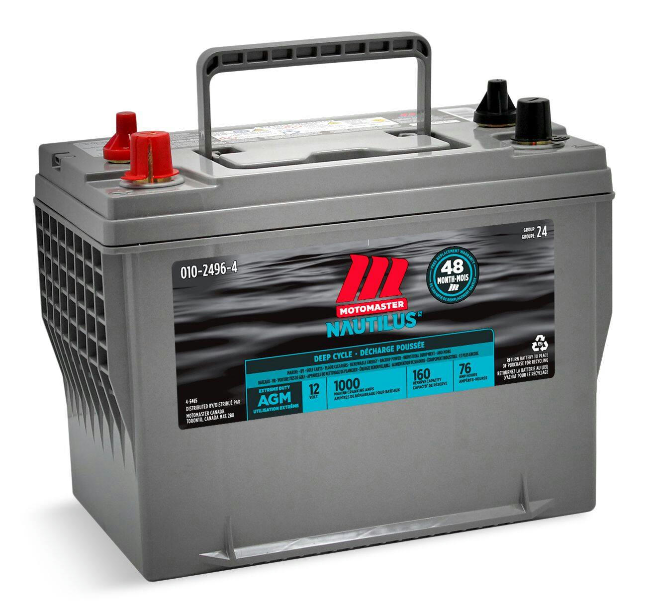 MOTOMASTER NAUTILUS EXTREME AGM Group Size 24 Battery