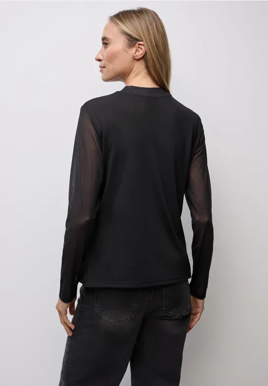 Mesh Turtleneck Shirt
