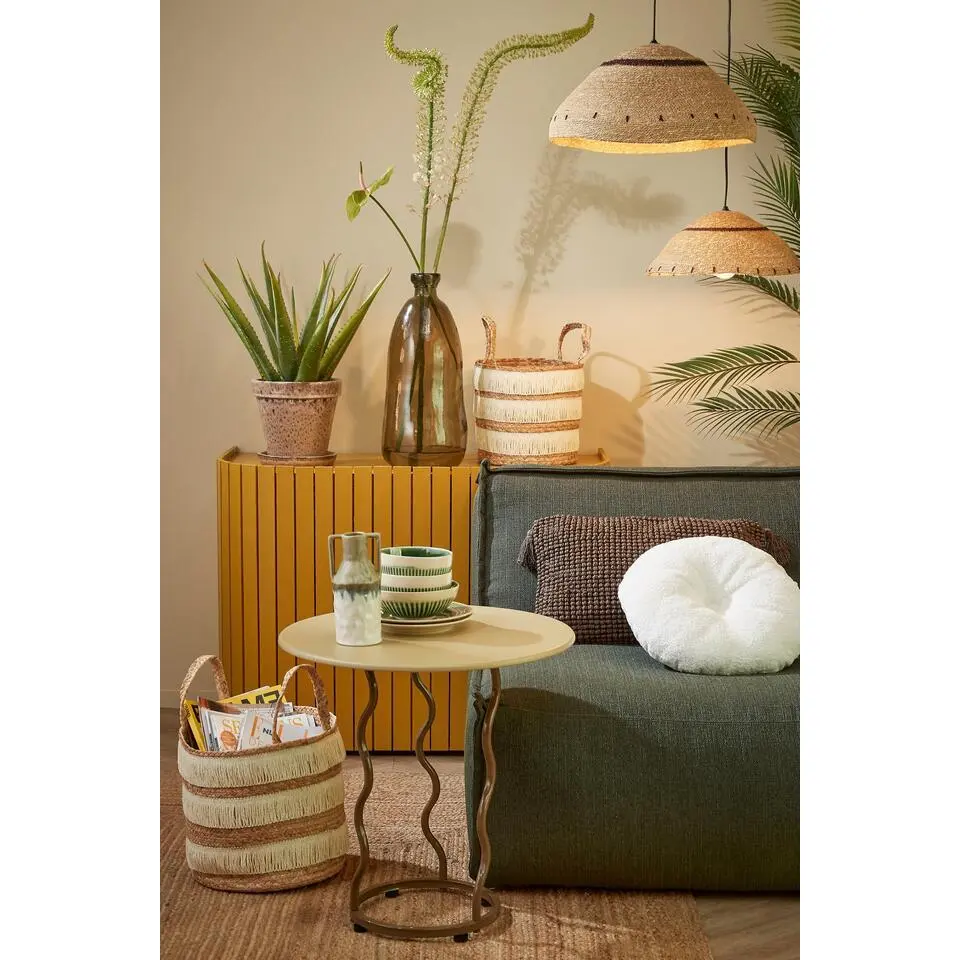 Mica Decorations Opbergmand - Set van 2 - H30 x &Oslash;32 cm - Bruin