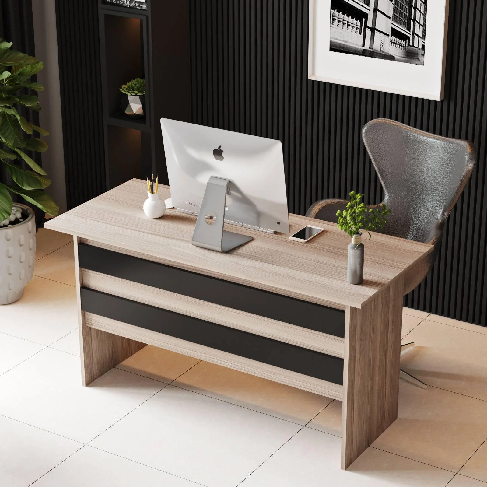 Set van bureau met bijzettafel Rome
