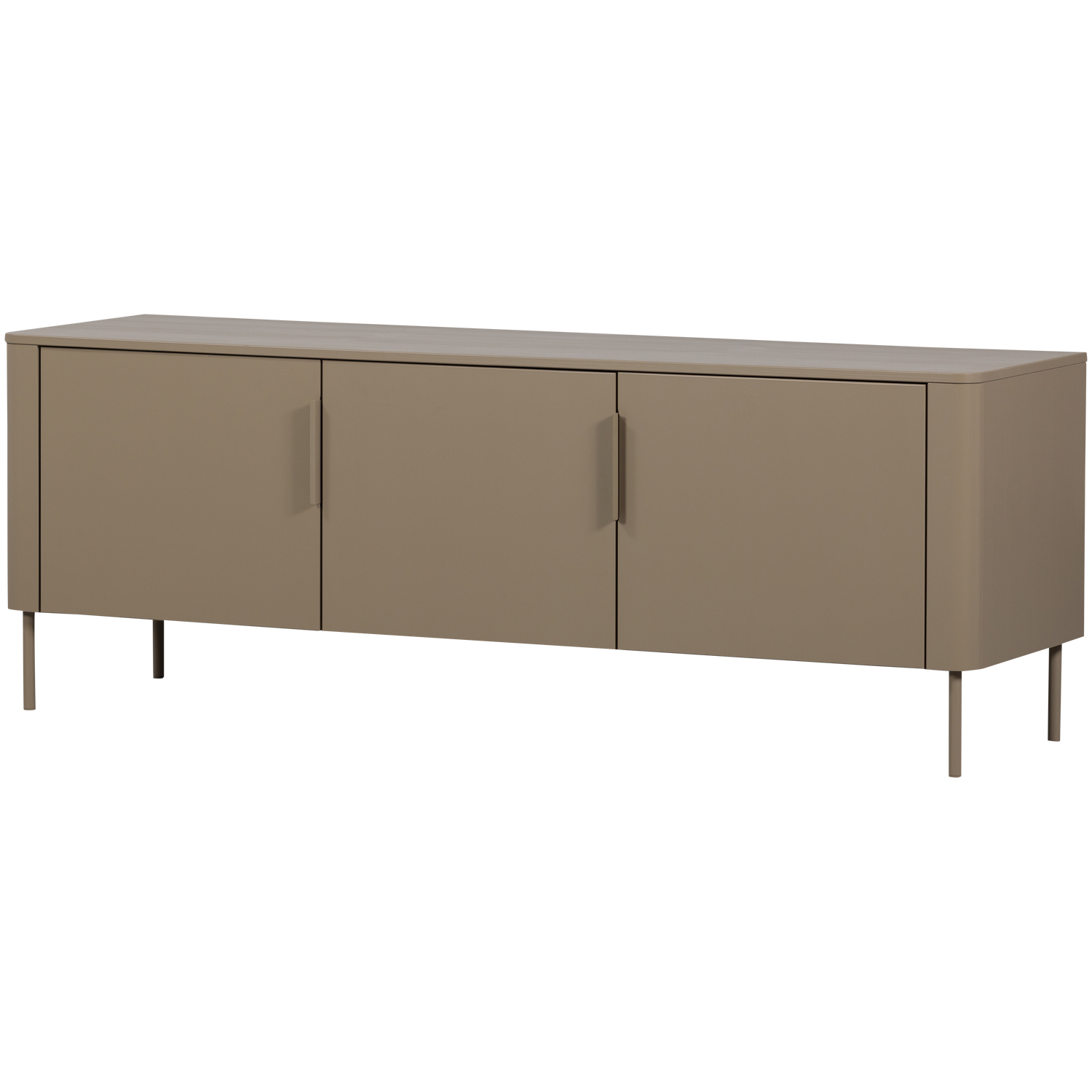 WOOOD Gunnar Tv Meubel - Grenenhout - Mud Bruin - 56x154x44