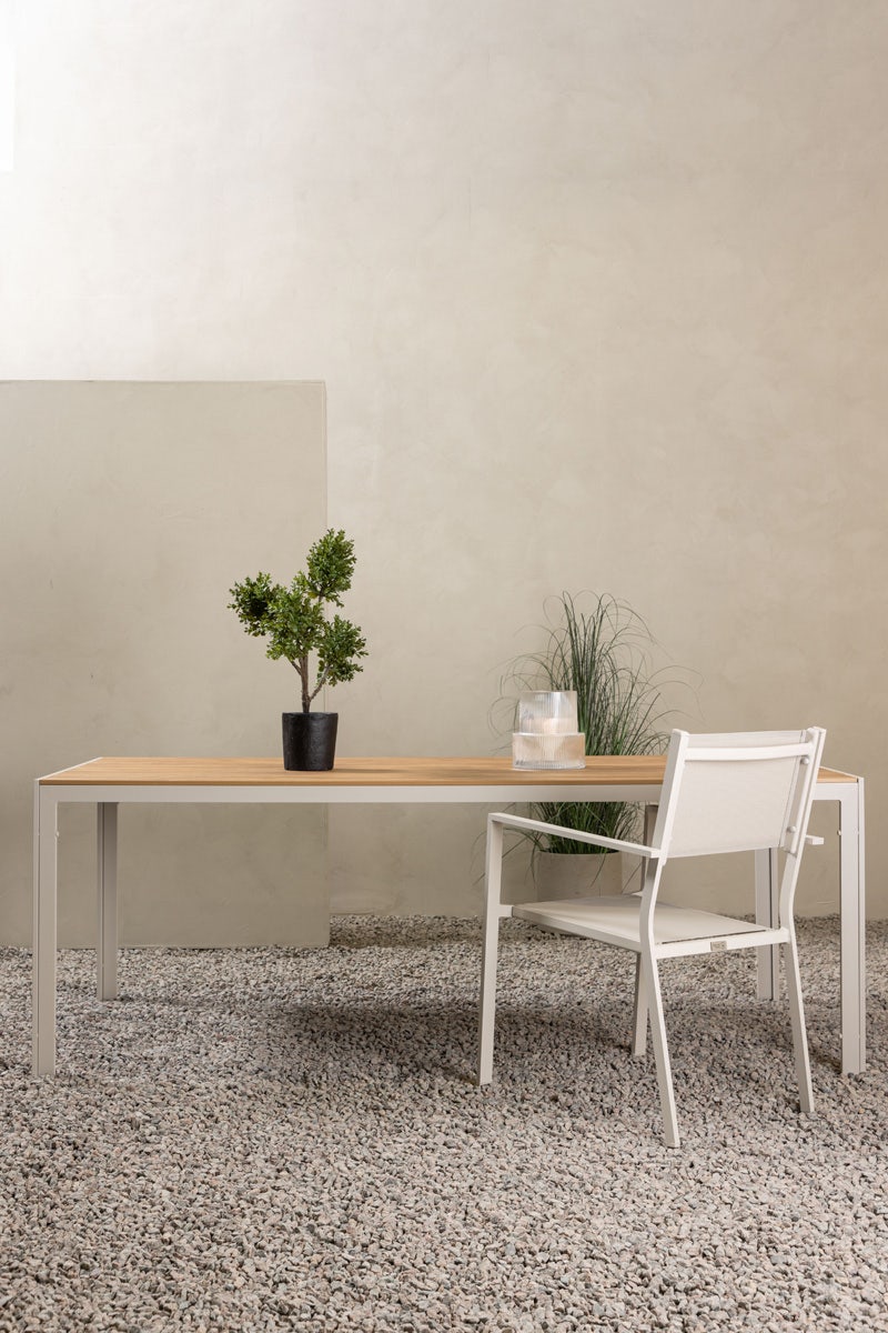 Nest outdoor Aaron tuintafel polywood beige - 205 x 90 cm