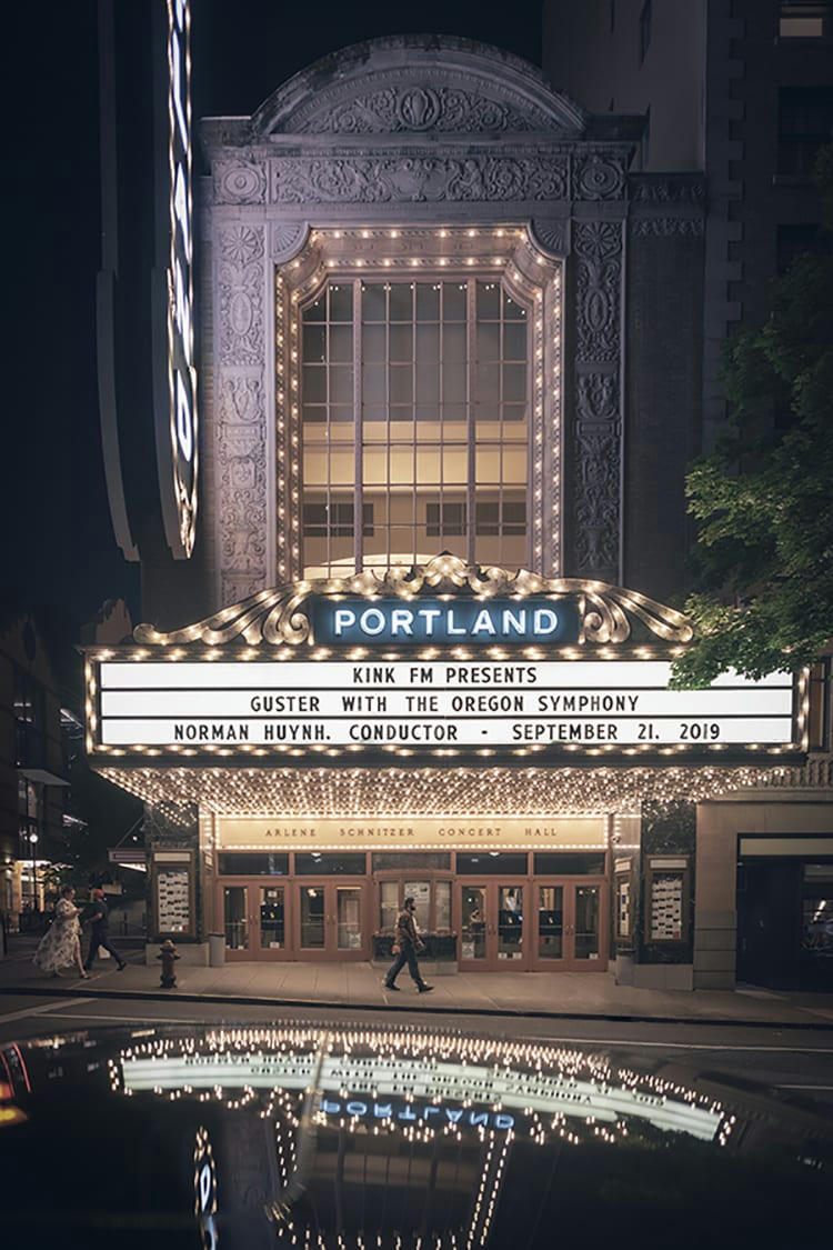 UN SOIR A PORTLAND - Photographie d'art de Romain Farge 40x60 cm sur plexi