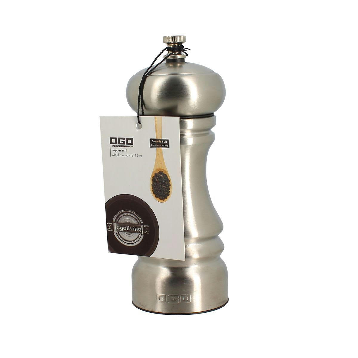 - Moulin à poivre en acier inoxydable 15cm