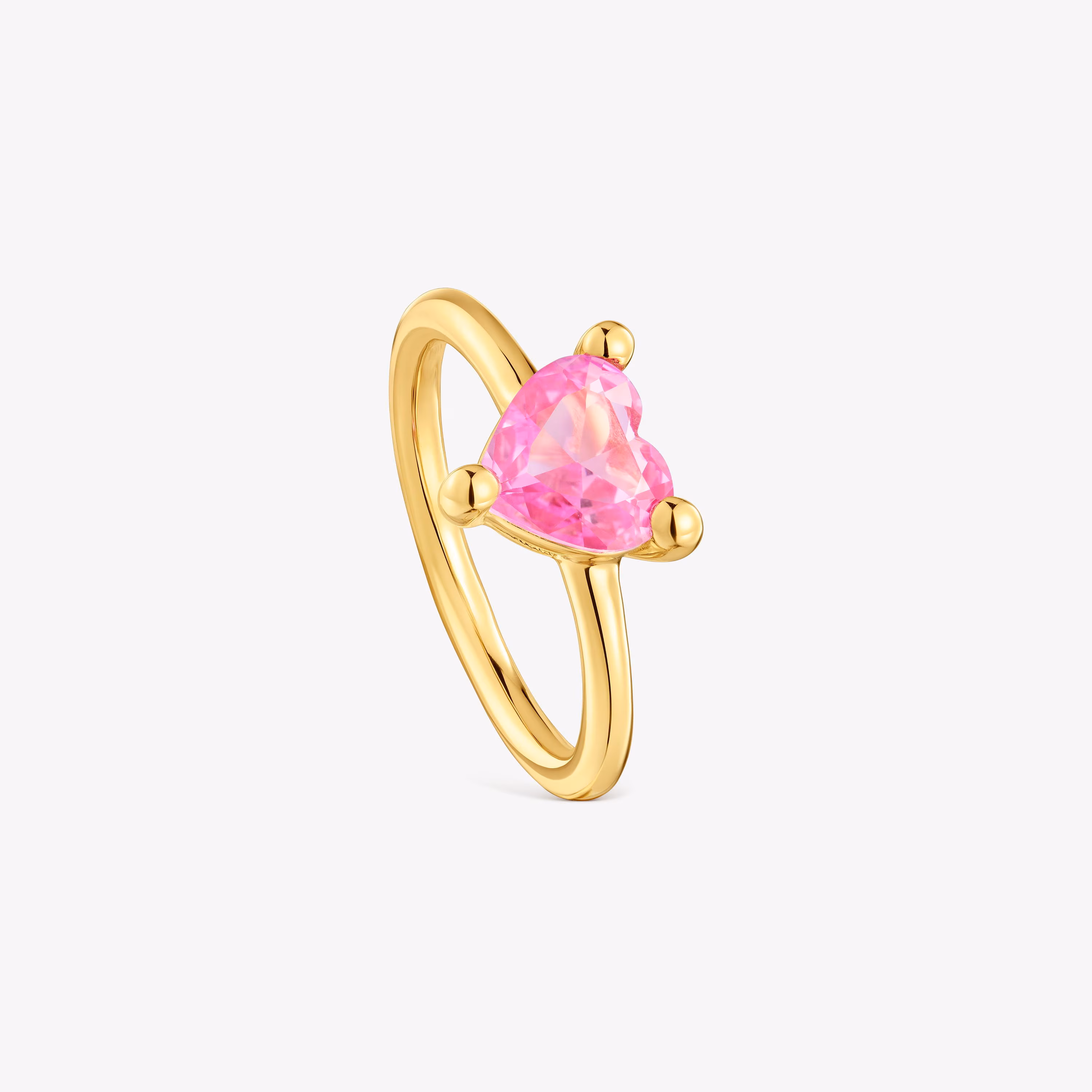 Anillo con baño de oro 18 kt sobre plata y zafiro creado en laboratorio Garden Of Love LGG