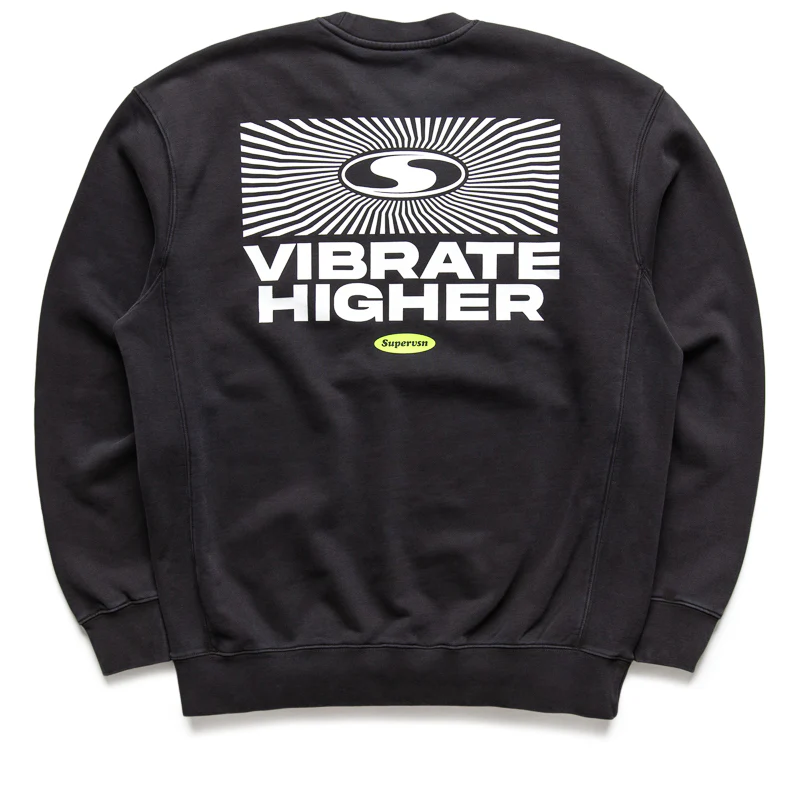 Supervsn Vibrate Higher Crewneck - Vintage Black
