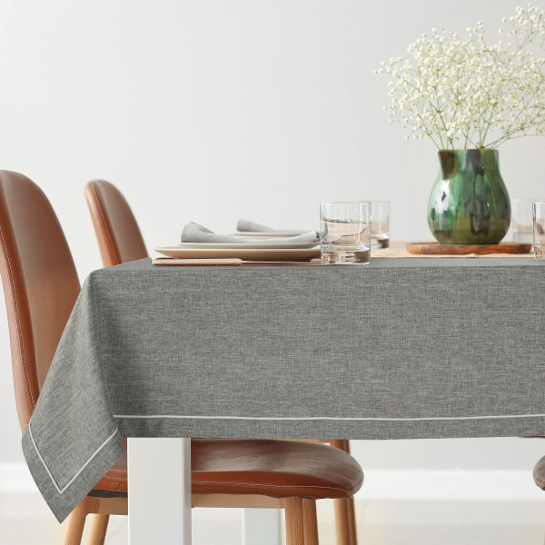Obrus MEGI popielaty 140x220 cm elegancki ozdobny