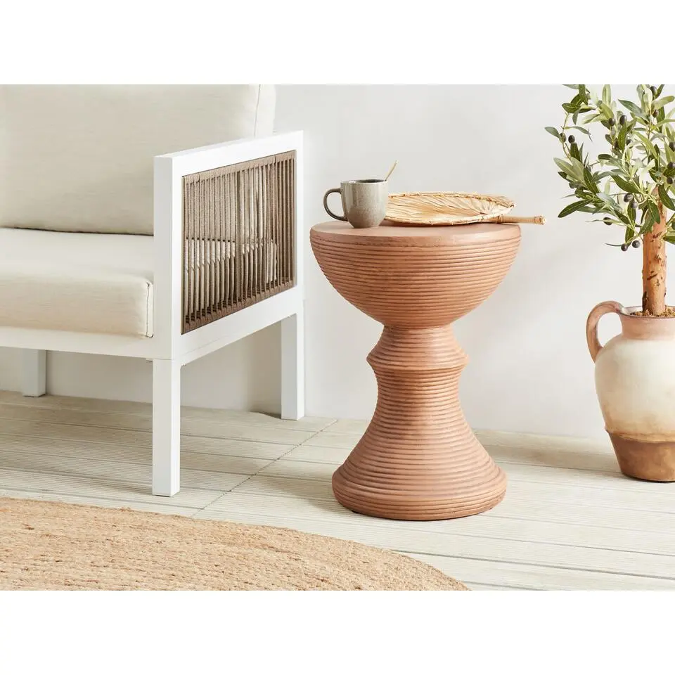 CALDARO - Bijzettafel - Lichthout - Lichtbeton