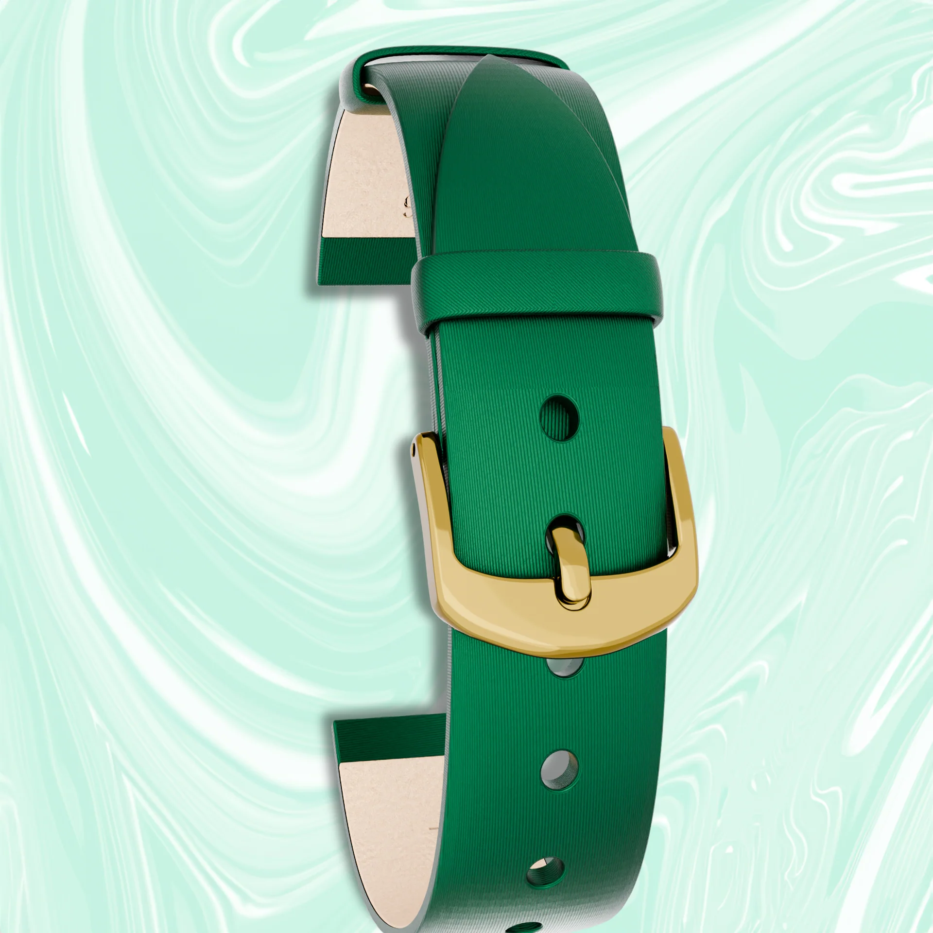 Satin Leather Green (16mm)