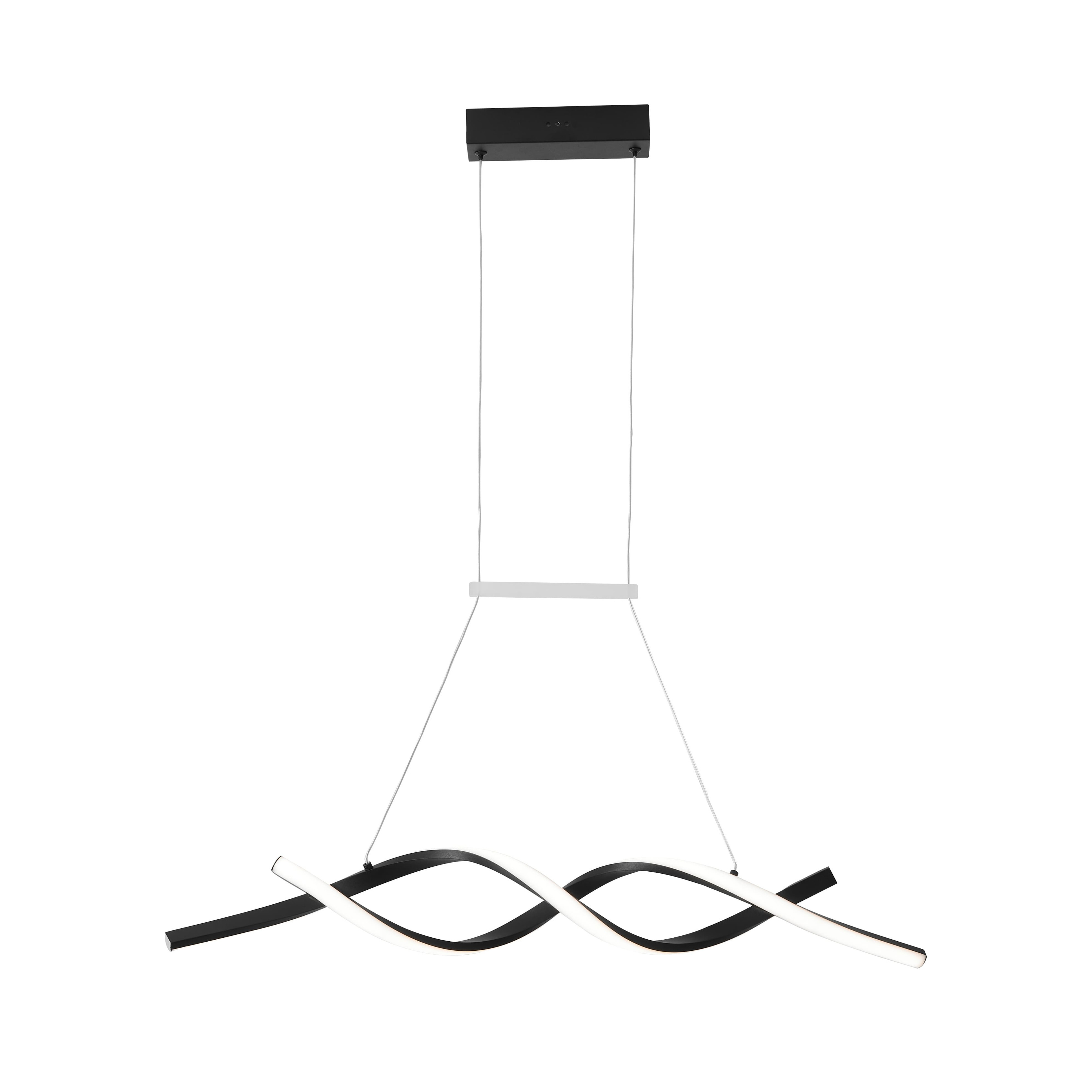 Lampa wisząca VESTA czarna LED 2x32W Neutralna biel 2080lm Kaja