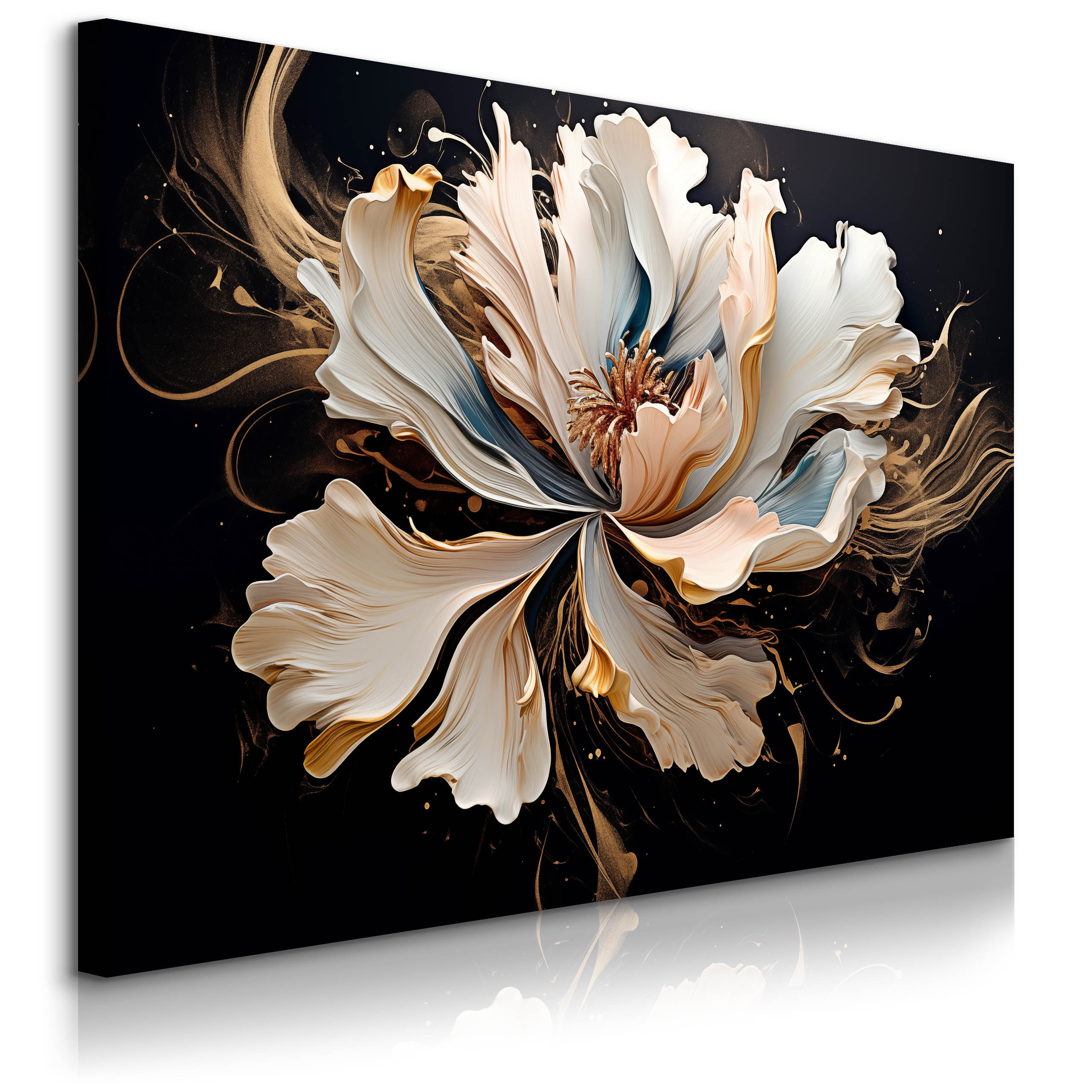 Obraz Abstrakcyjny Kwiat W Stylu Glamour 30x20cm