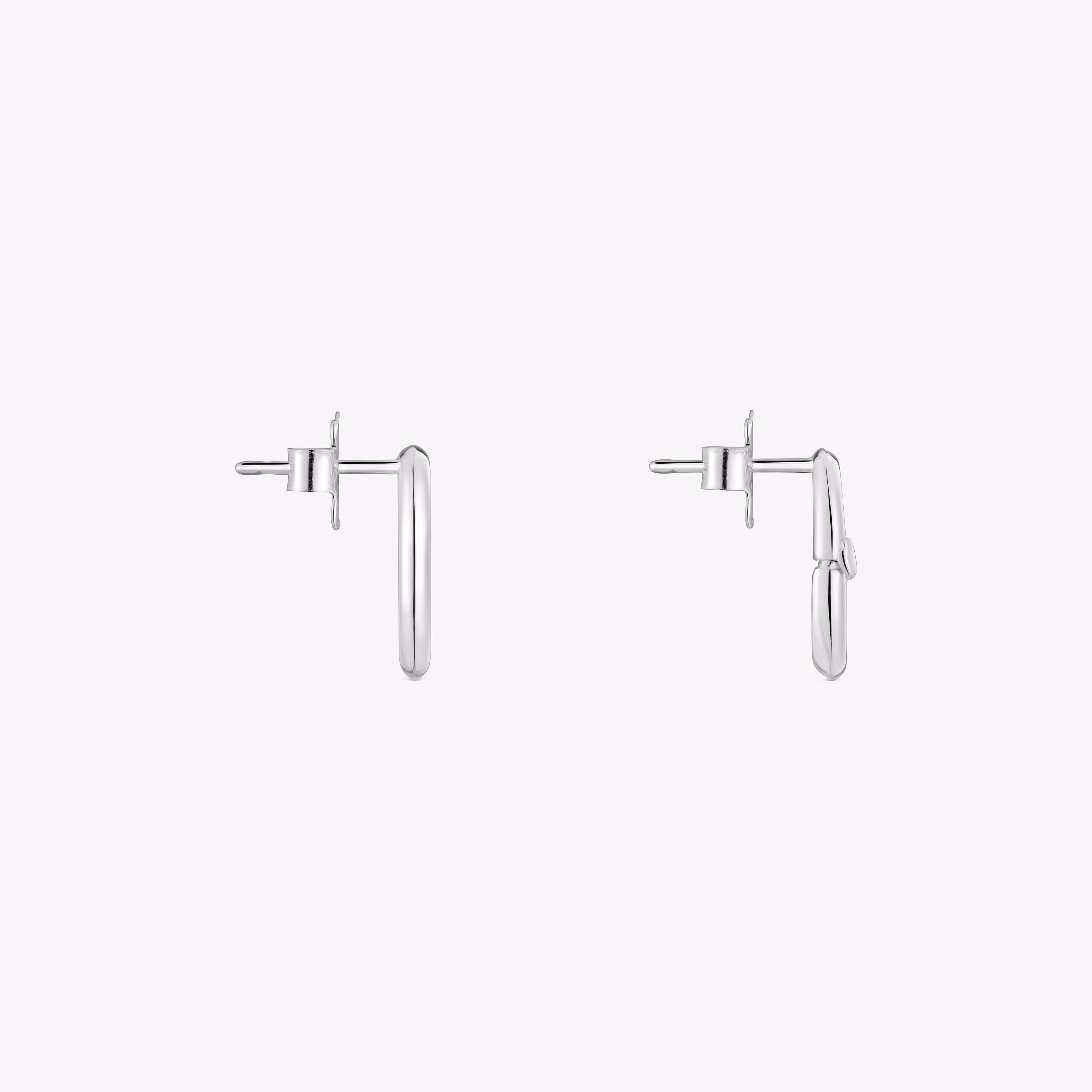 Pendientes pequeños de plata Hold Oval