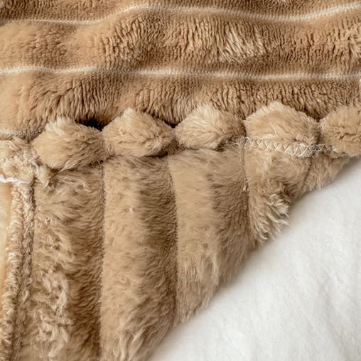 SOGA 2x 200x230cm Warm & Cozy Flannel Polyester Throw Blanket Light Brown