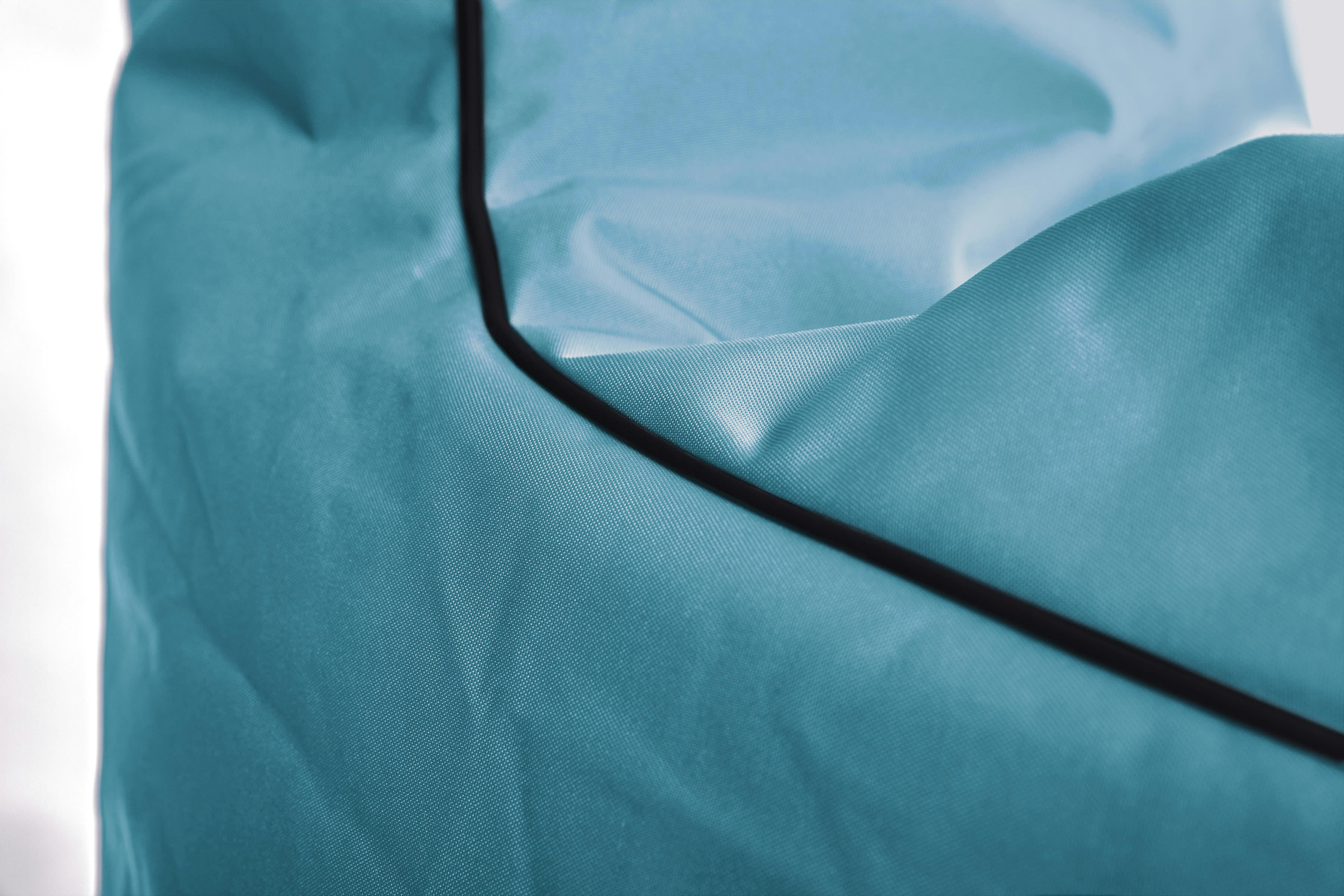 SWING SCUBA - Pouf d'extérieur turquoise avec dossier 95x65x90 cm