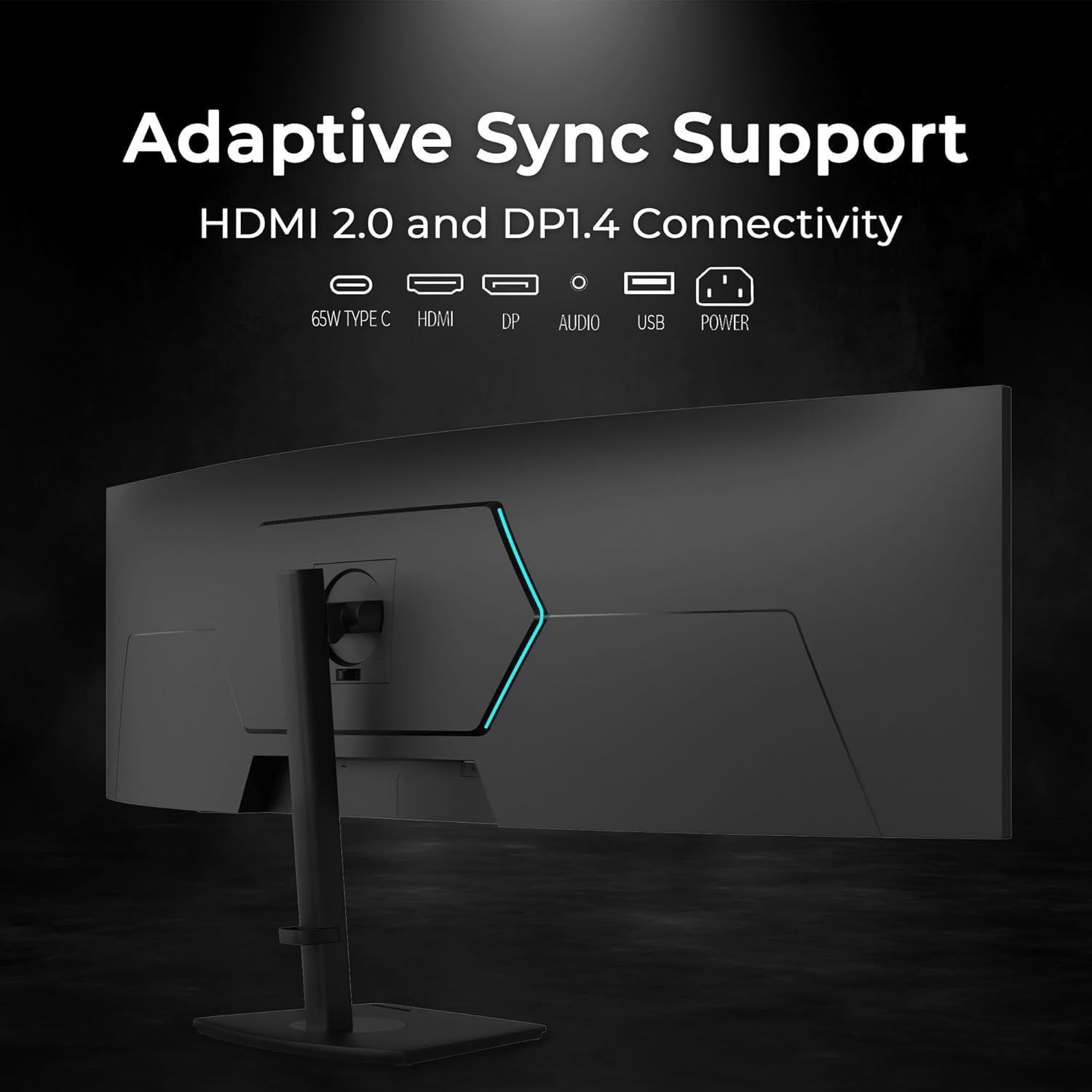 Deco Gear 49″ Curved Ultrawide Dual-QHD Monitor | 5120×1440 32:9 HDR400 | 120Hz VA Panel | USB-C 65W PD  FreeSync  PBP/PIP  KVM Switch | Built-in Speakers & Ergonomic Stand