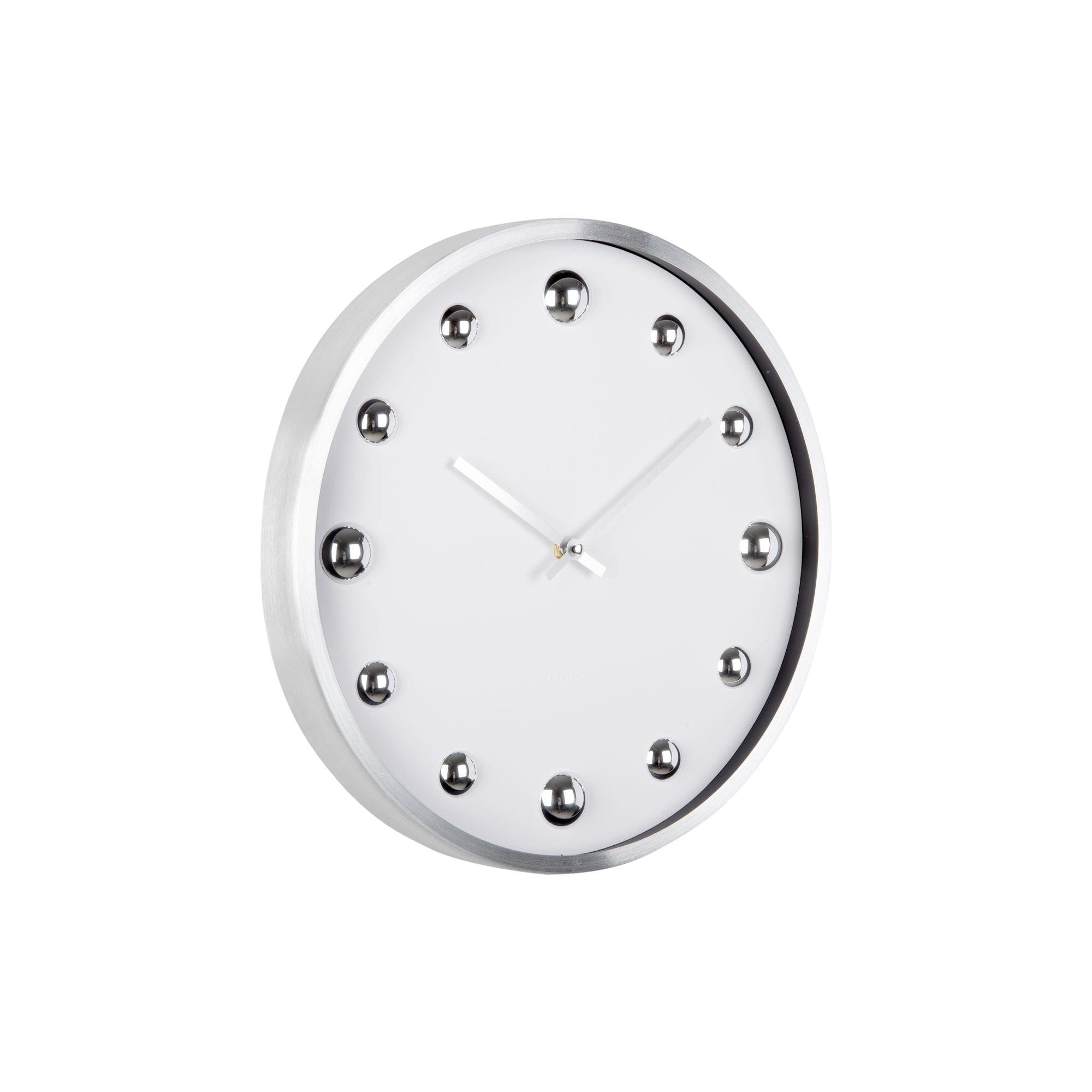 Karlsson wandklok Shiny Dots - wit - Ø35.5cm