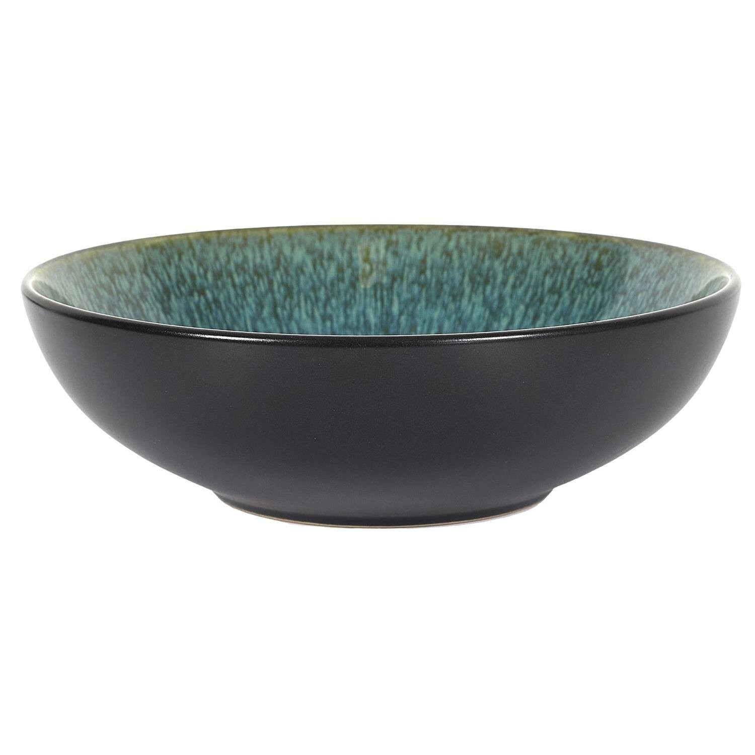 TALERZ DO ZUPY Elia 18,5 cm zielony CERAMICZNY retro