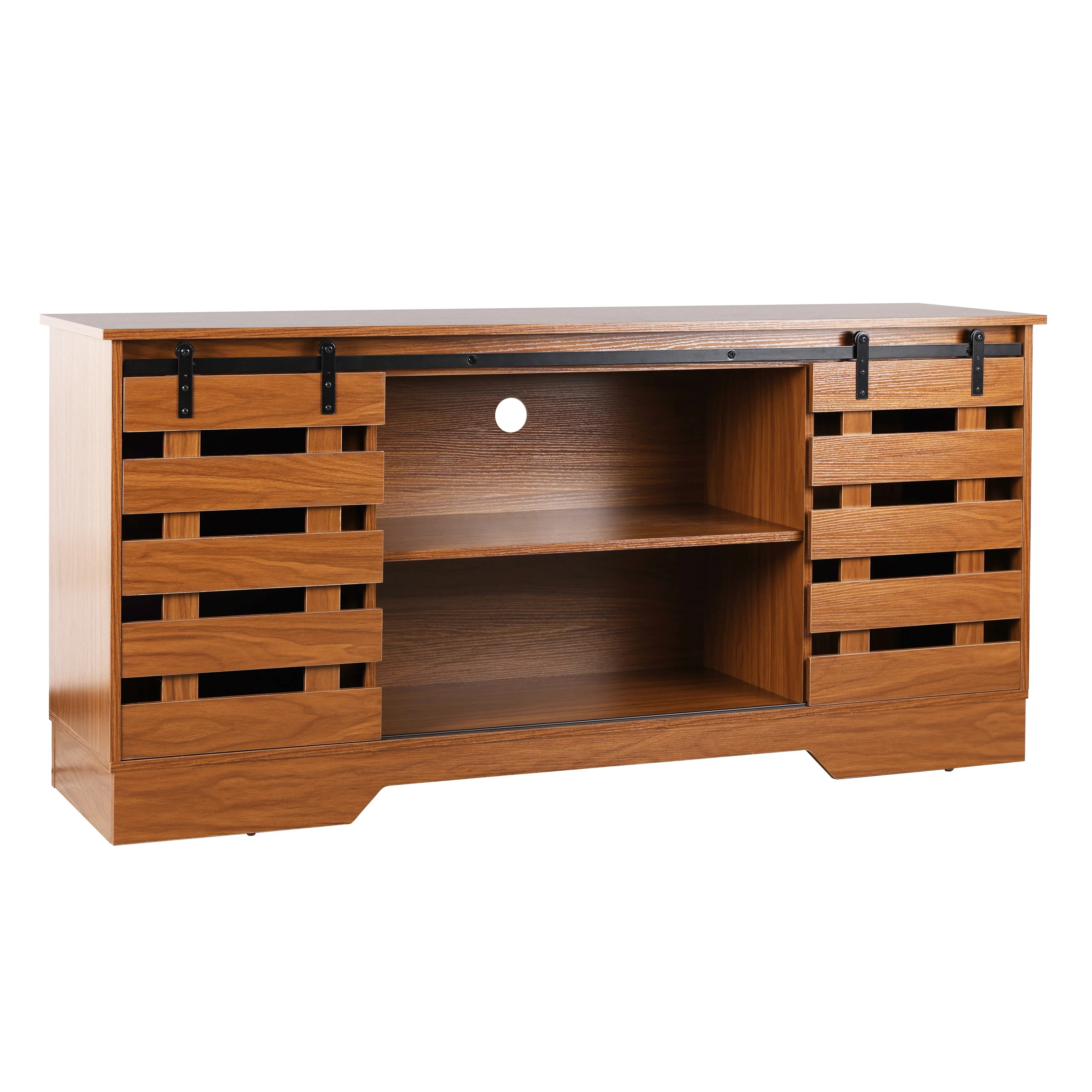 59 Farmhouse TV Stand with Adjustable Shelf for TVs Up to 65