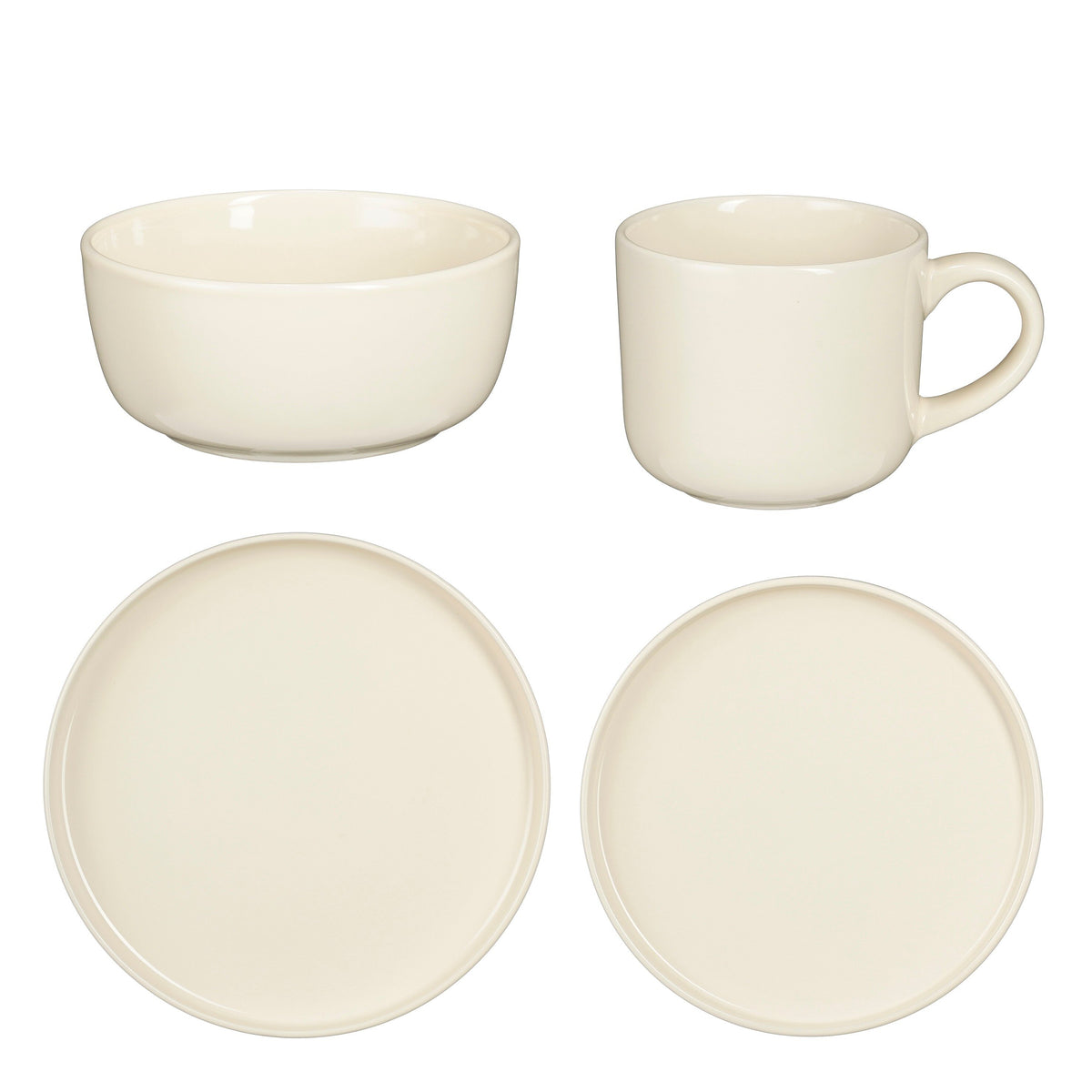 Mica Decorations Ozzu Serviesset 4 Persoons - Steengoed - Off-white