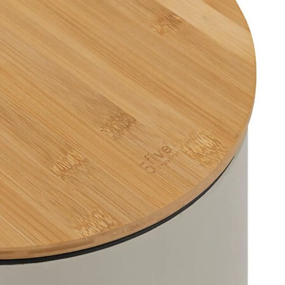 5Five Prullenbak/pedaalemmer Bamboe - beige - 30L - 38x29x60 cm