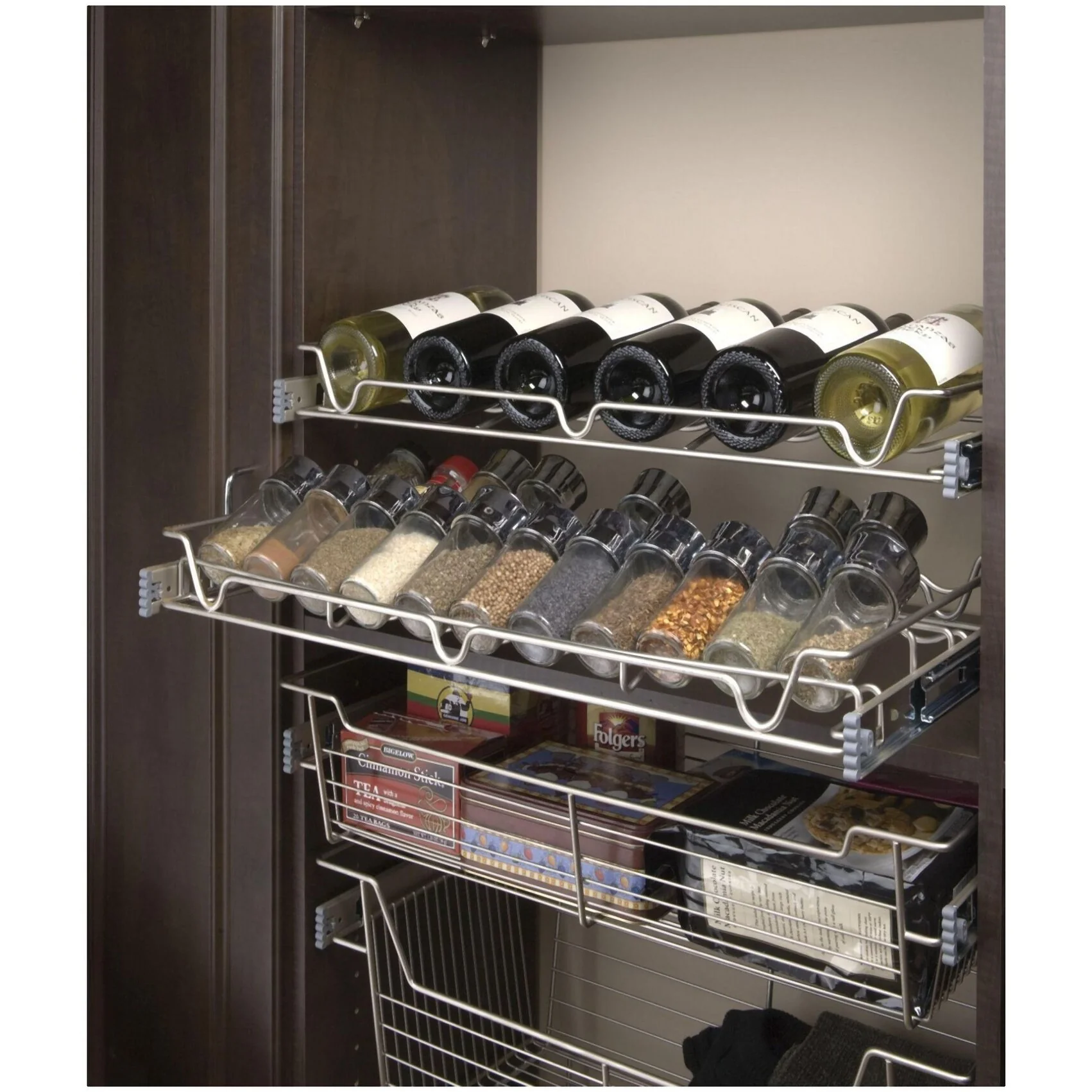 Rev-A-Shelf Sidelines 24 Inch Pull Out Spice/Can Rack