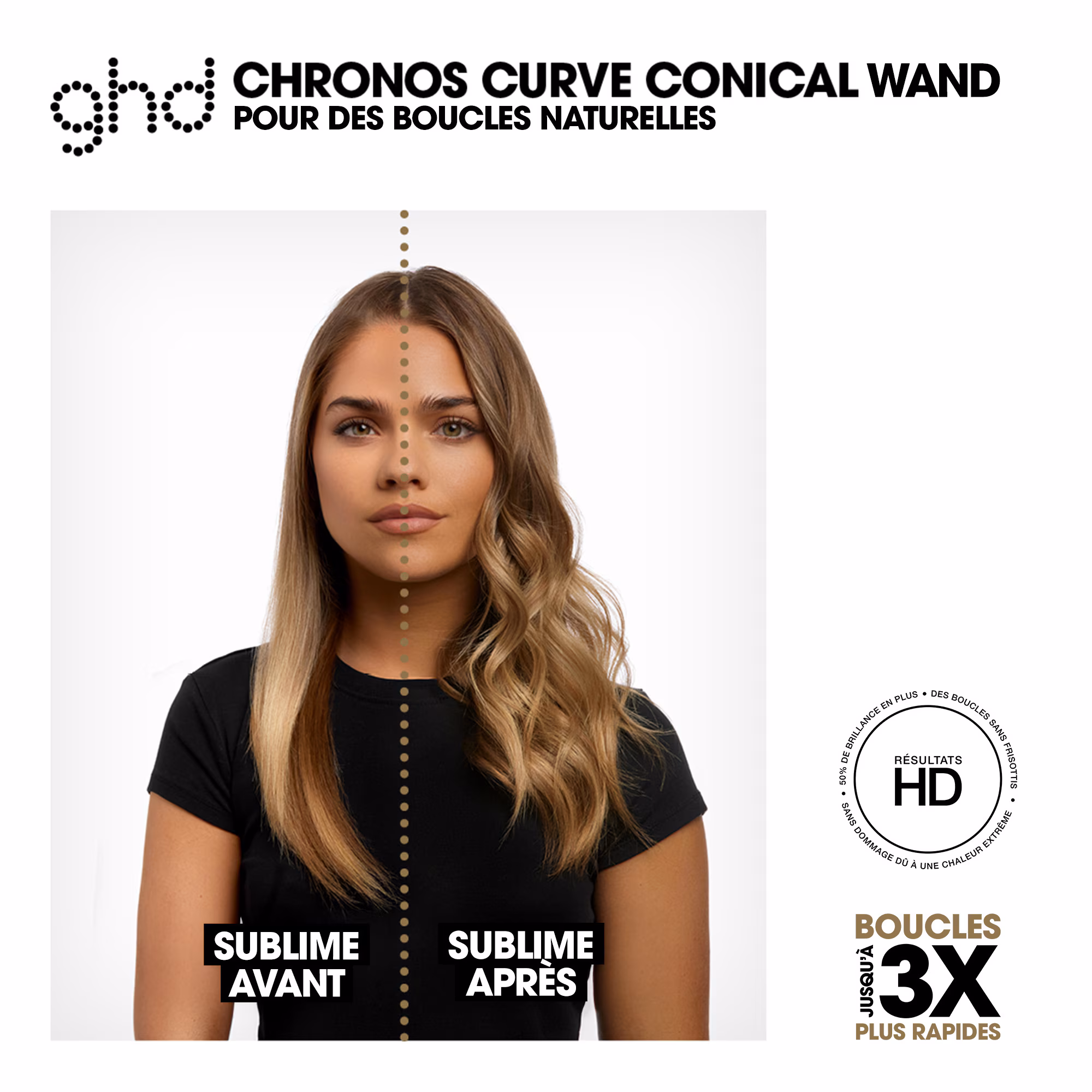 GHD CHRONOS CURVEBoucleur conical wand