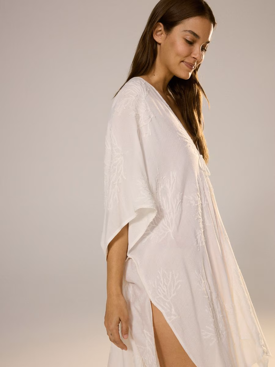 Beach Cover Up With Embroidery Detailing