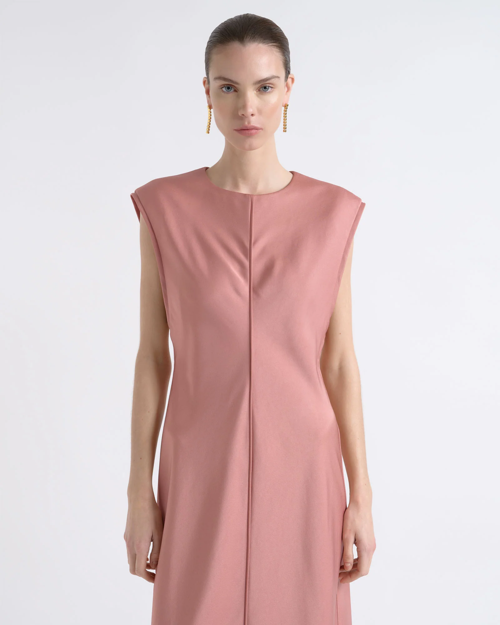 Satin Bias Midi Dress