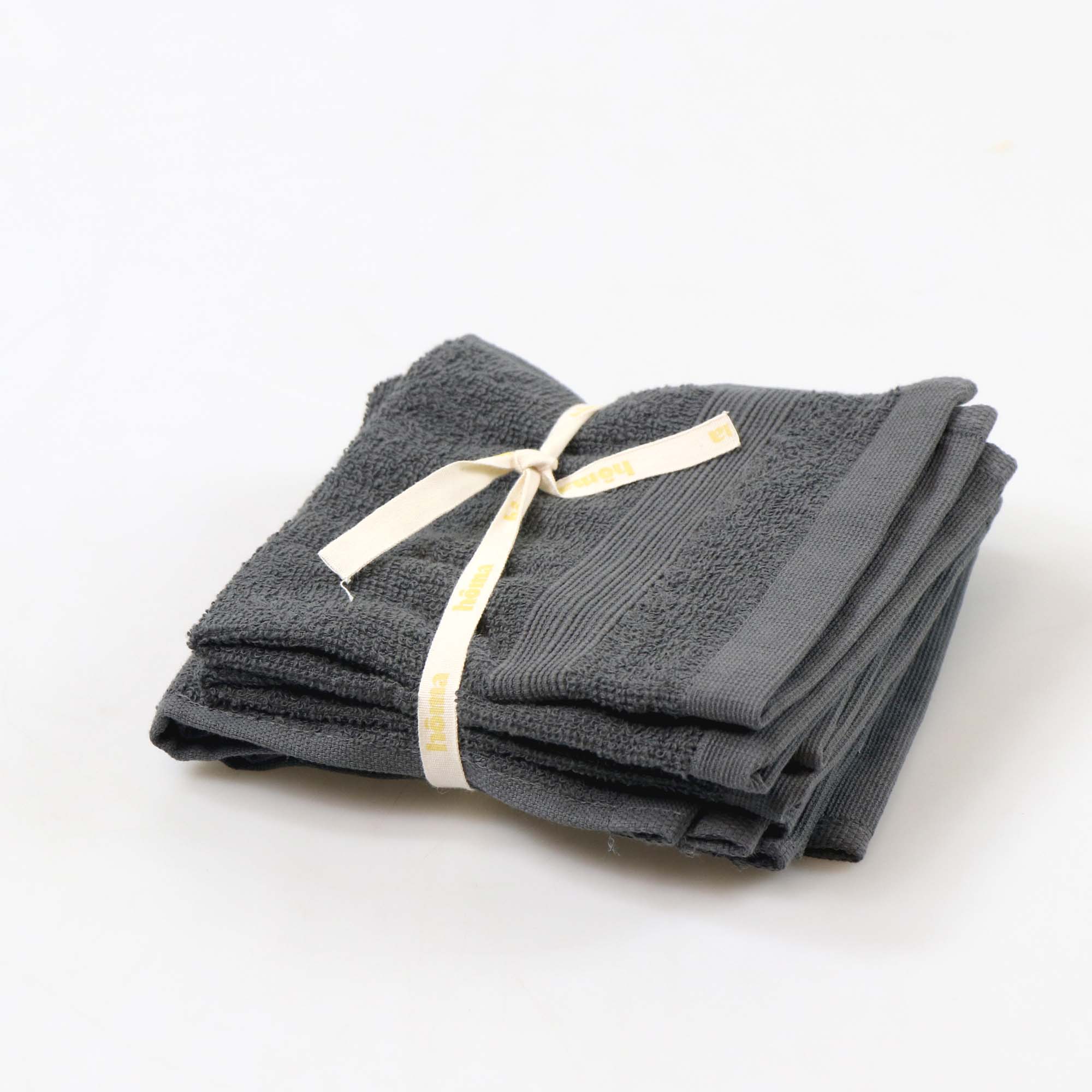 Conjunto de 4 toalhas de mão FLOW cinza