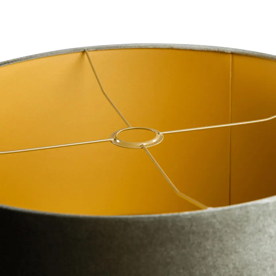 Qazqa rond cilinder velours groen