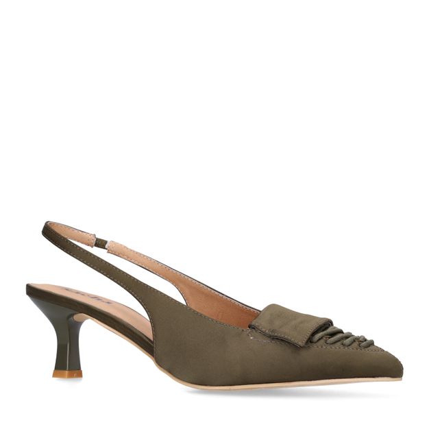 Groene slingbacks