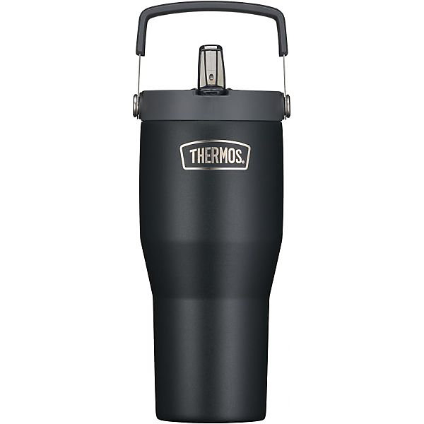 Gobelet Isotherme avec paille rabattable Thermos 0,85 l - Noir