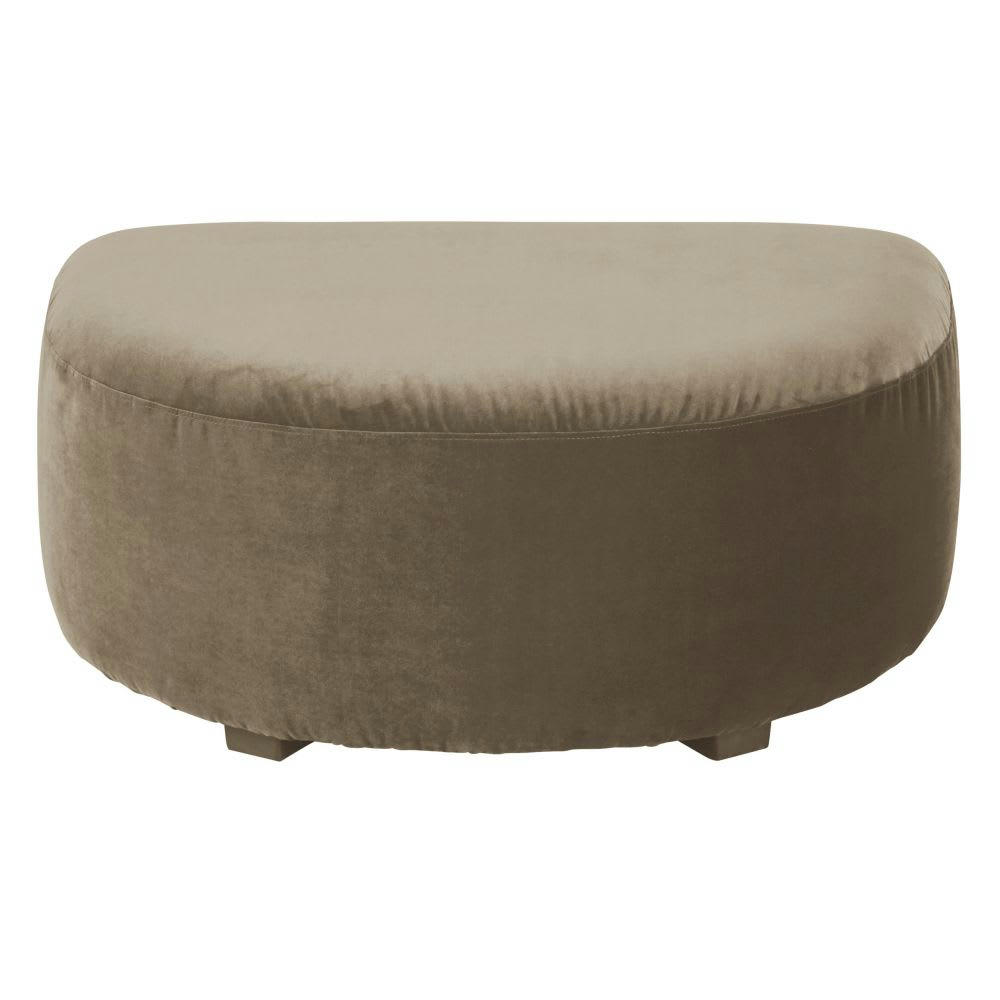Virgile - Pouf pour canapé modulable en velours beige
