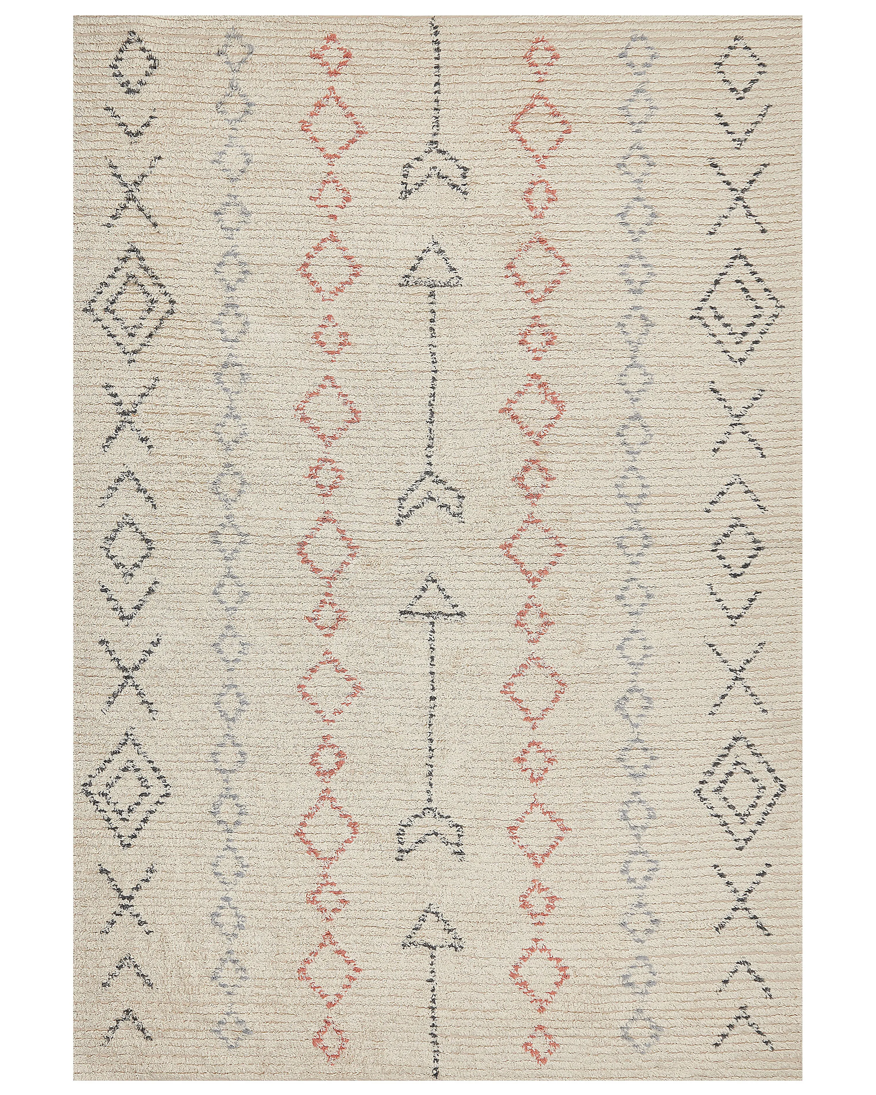 Rug DISPUR Beige 140 x 200 cm Cotton