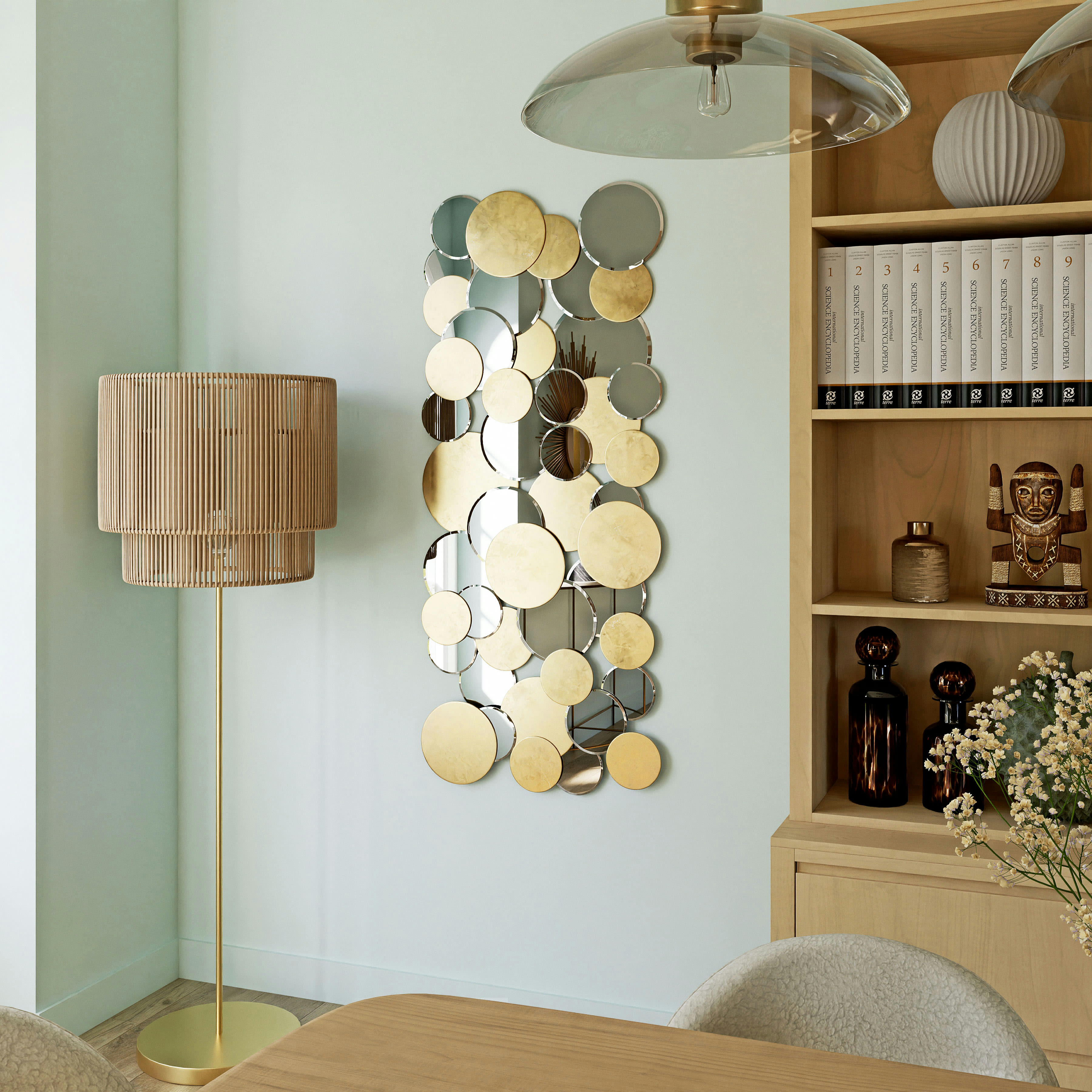 - Statuette totem brun et marron foncé H28